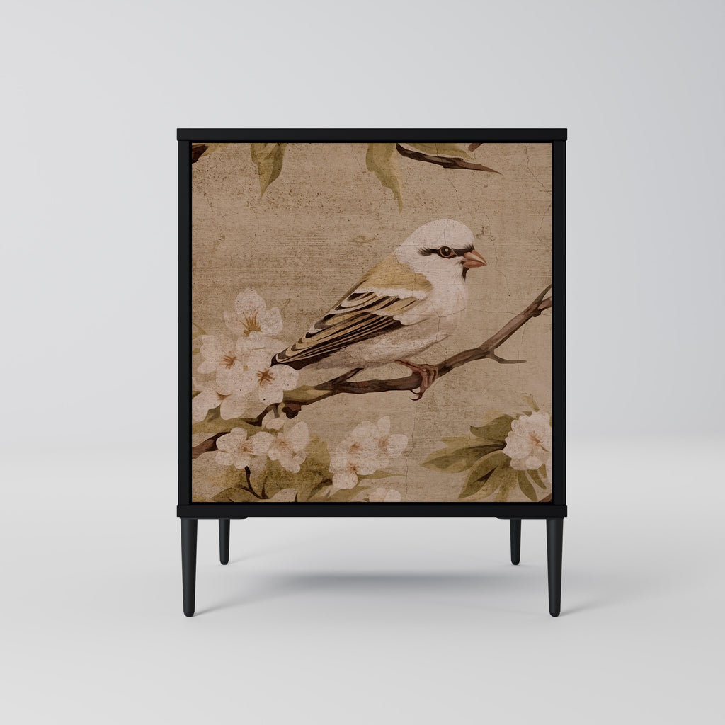 Aparador PETAL DISTINGUISH de 1 puerta en acabado negro