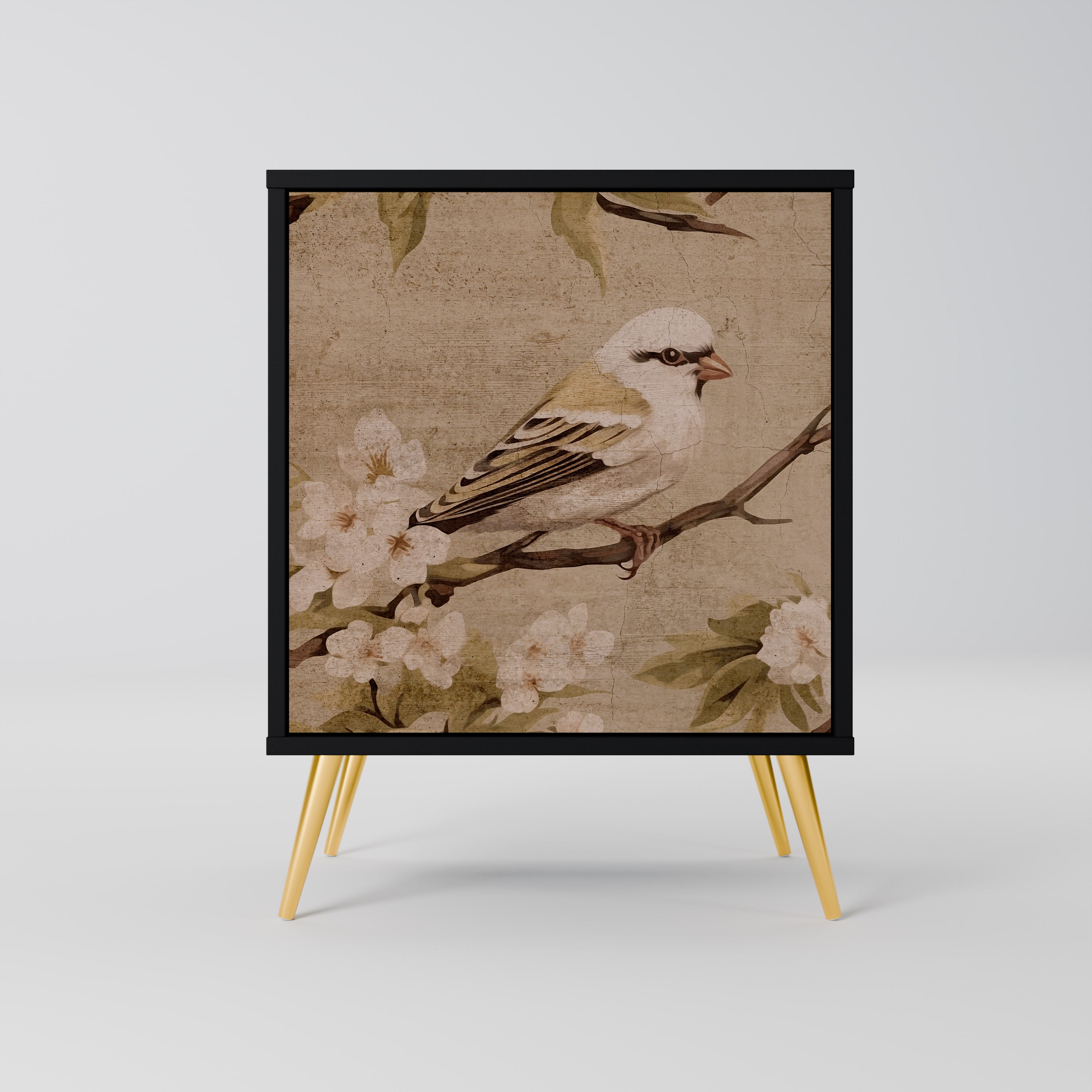 Aparador PETAL DISTINGUISH de 1 puerta en acabado negro