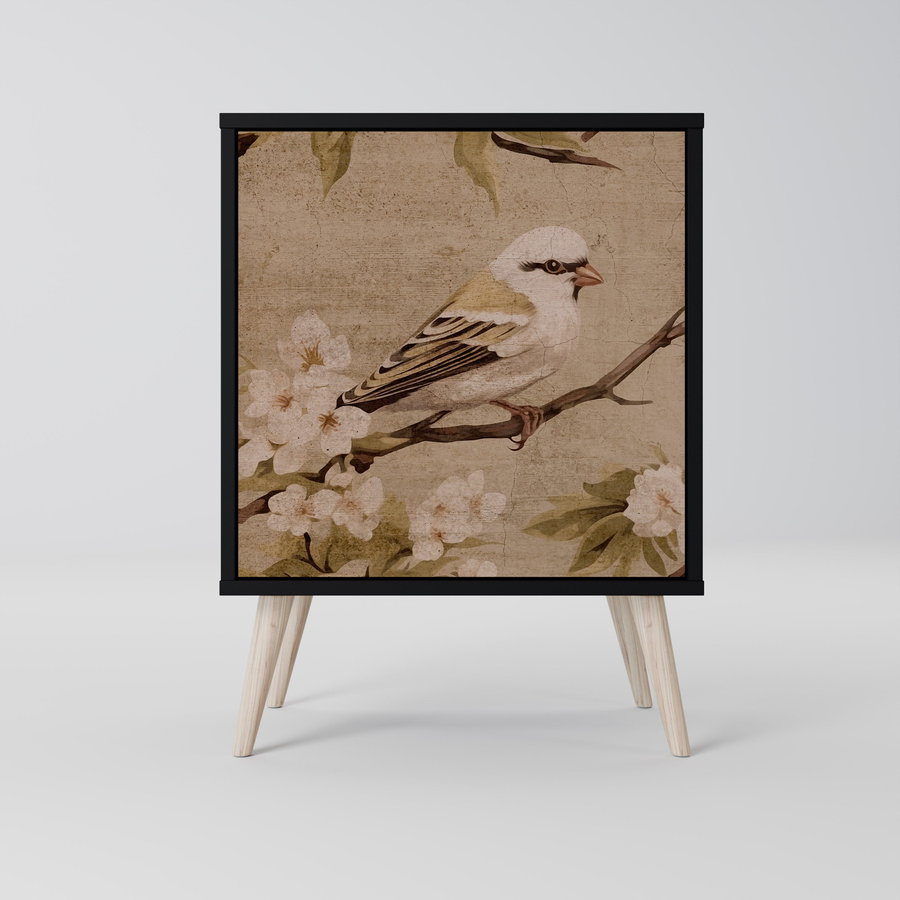 Aparador PETAL DISTINGUISH de 1 puerta en acabado negro