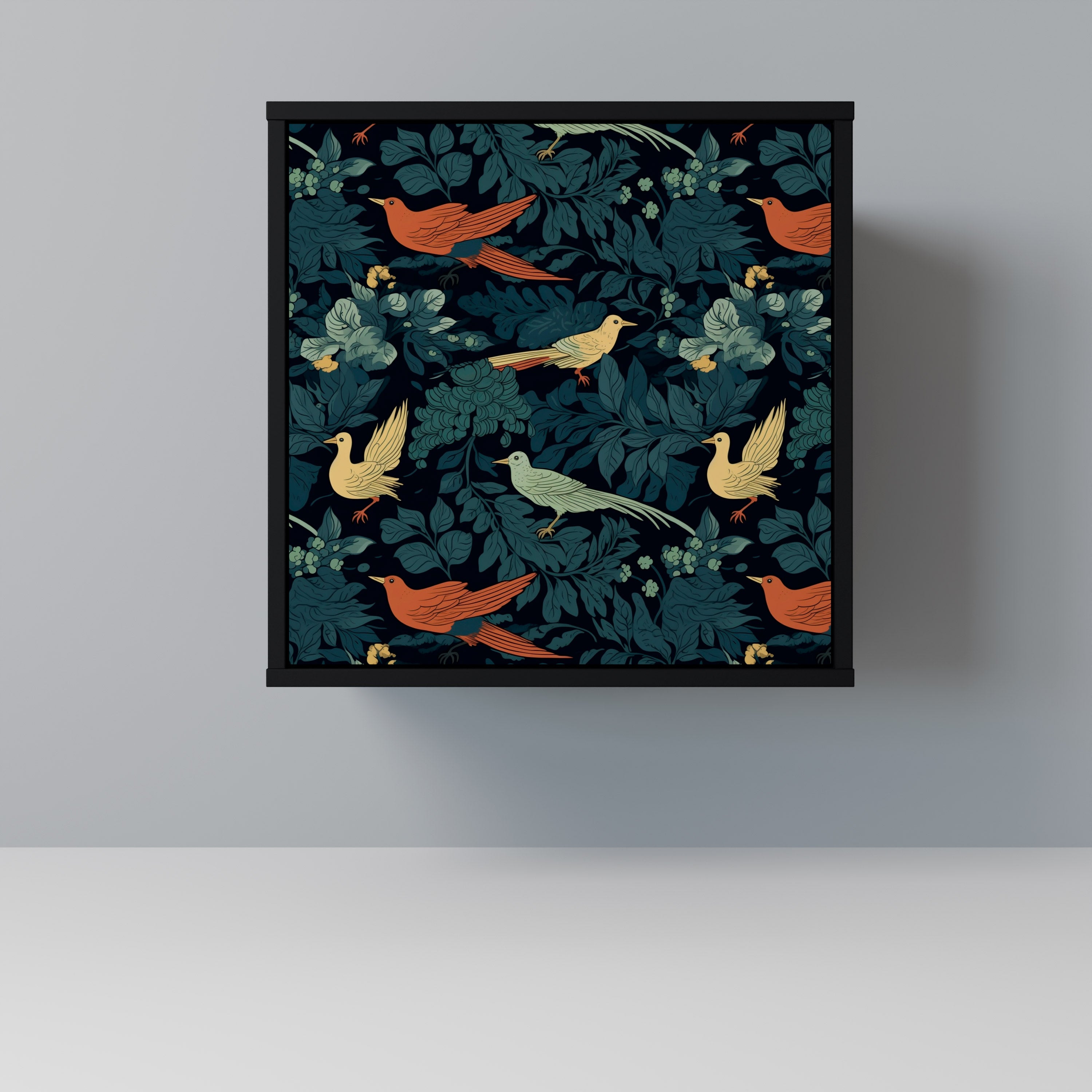 Aparador FOWL ORNAMENT de 1 puerta en acabado negro