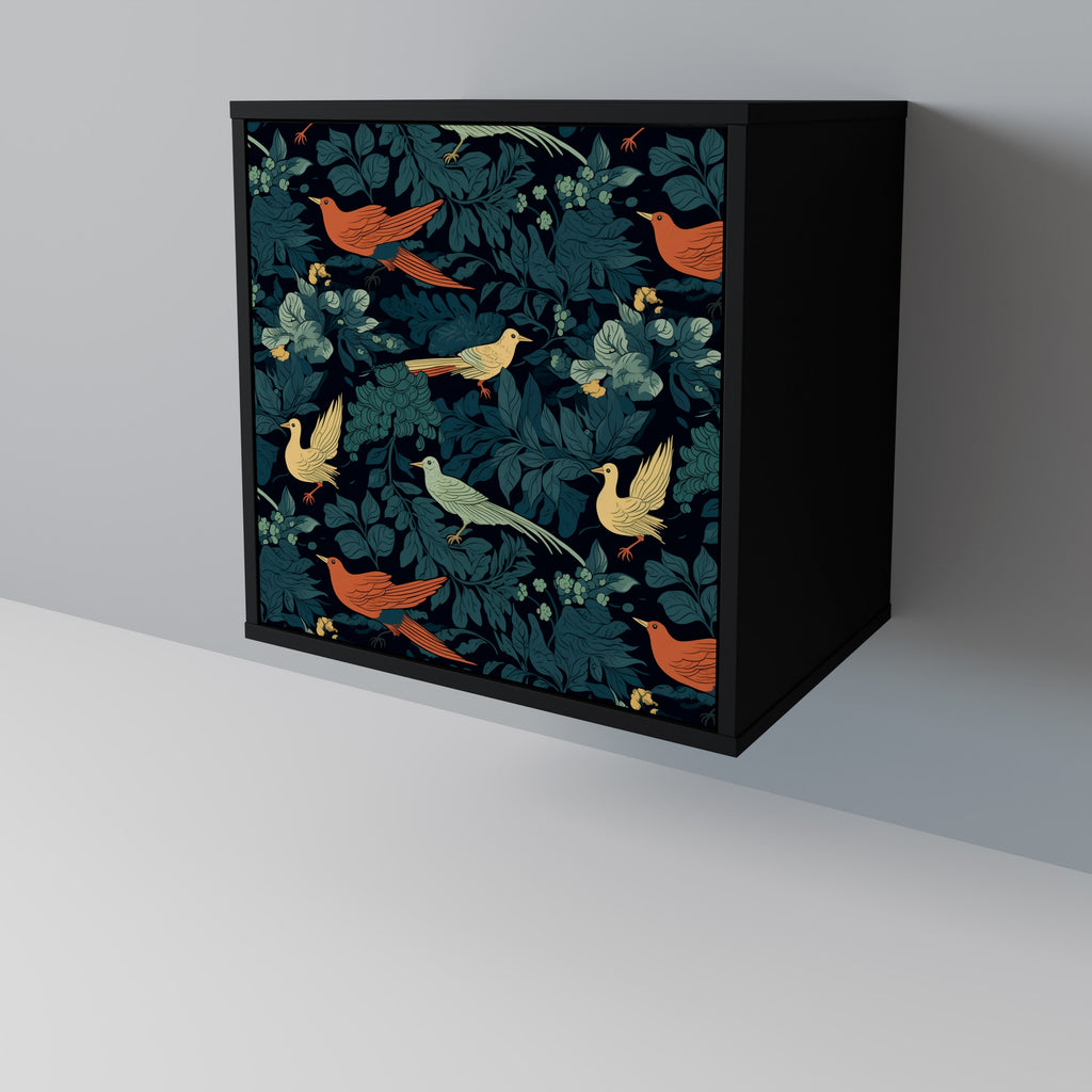 Aparador FOWL ORNAMENT de 1 puerta en acabado negro