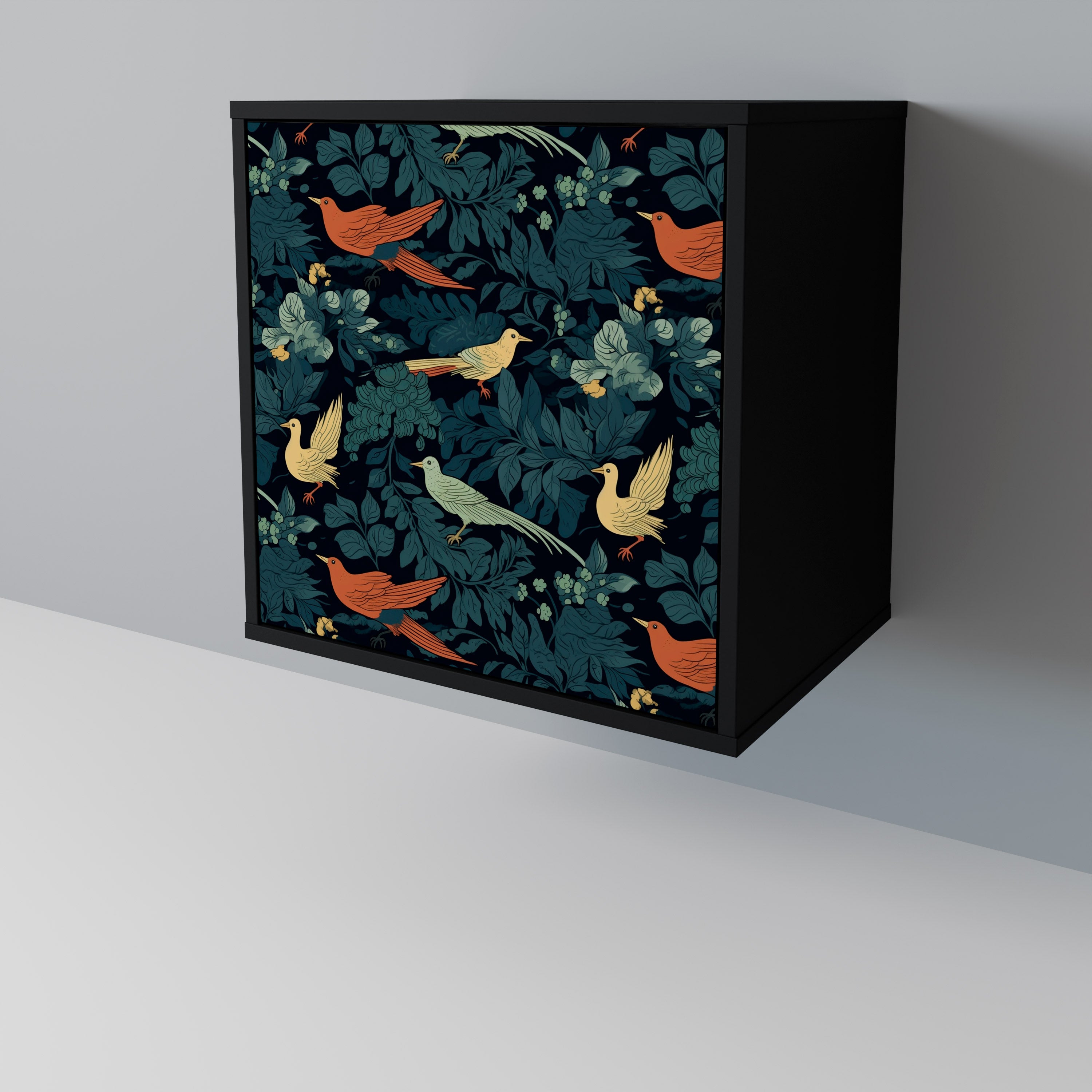 Aparador FOWL ORNAMENT de 1 puerta en acabado negro