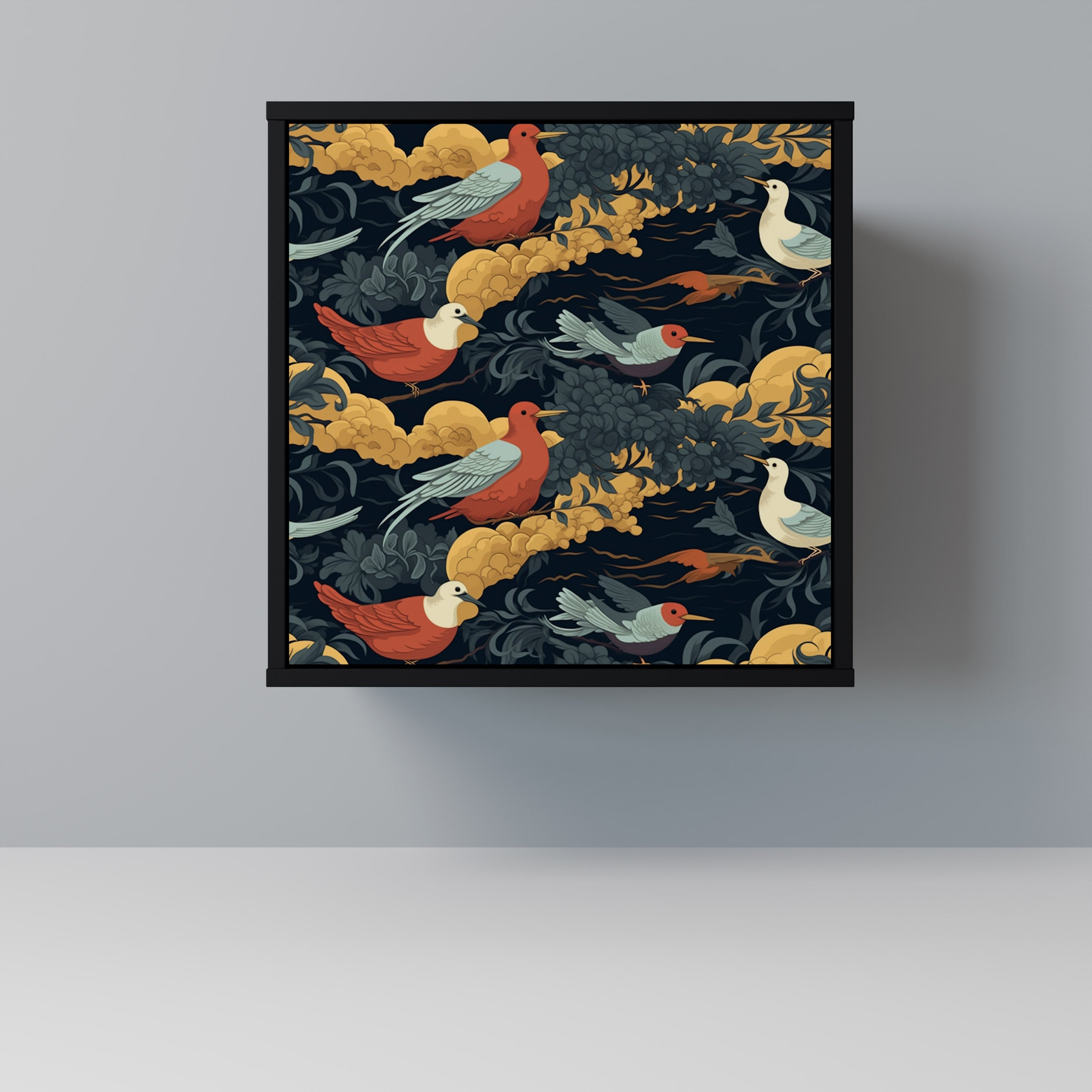 Aparador FOWLY DAZE de 1 puerta en acabado negro