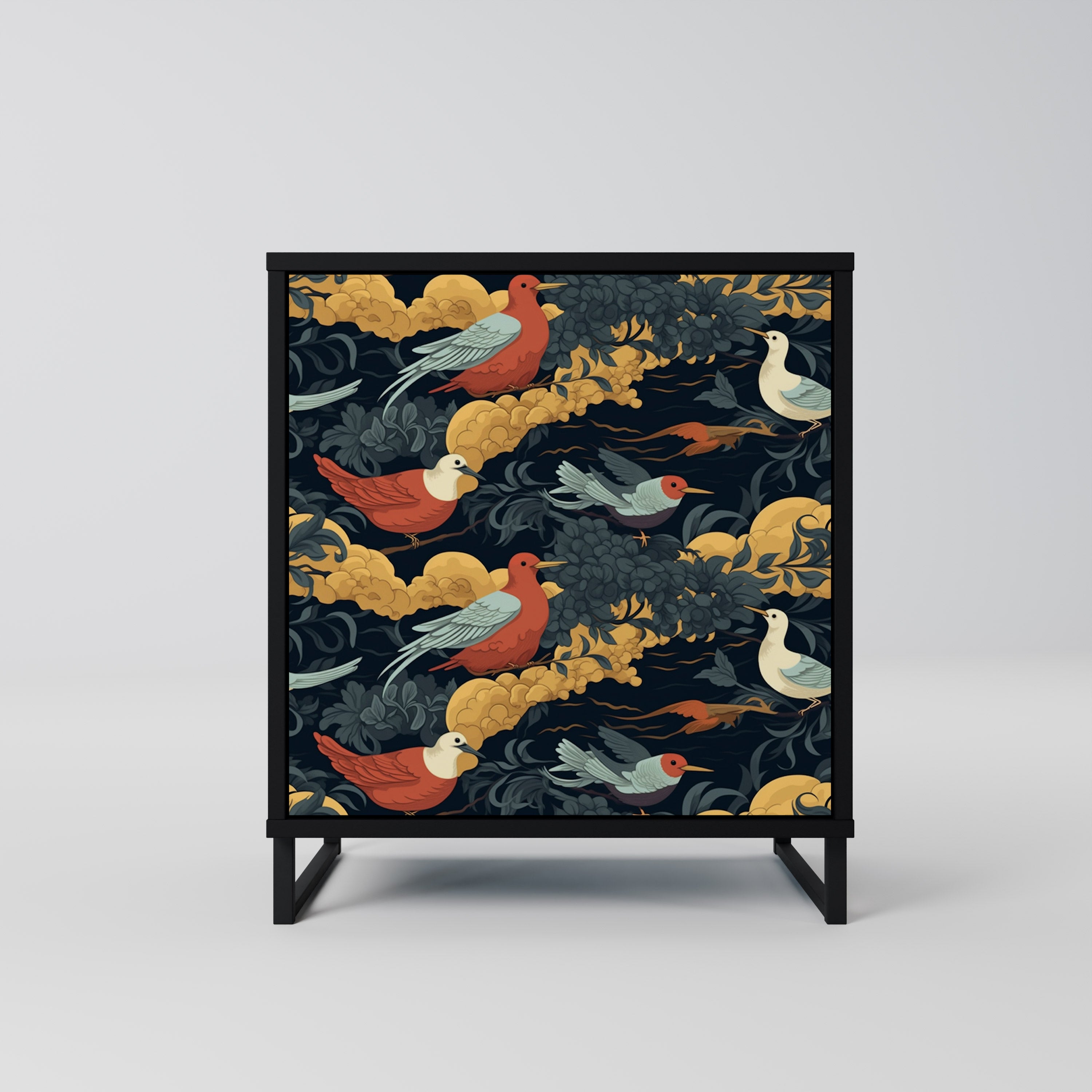 Aparador FOWLY DAZE de 1 puerta en acabado negro