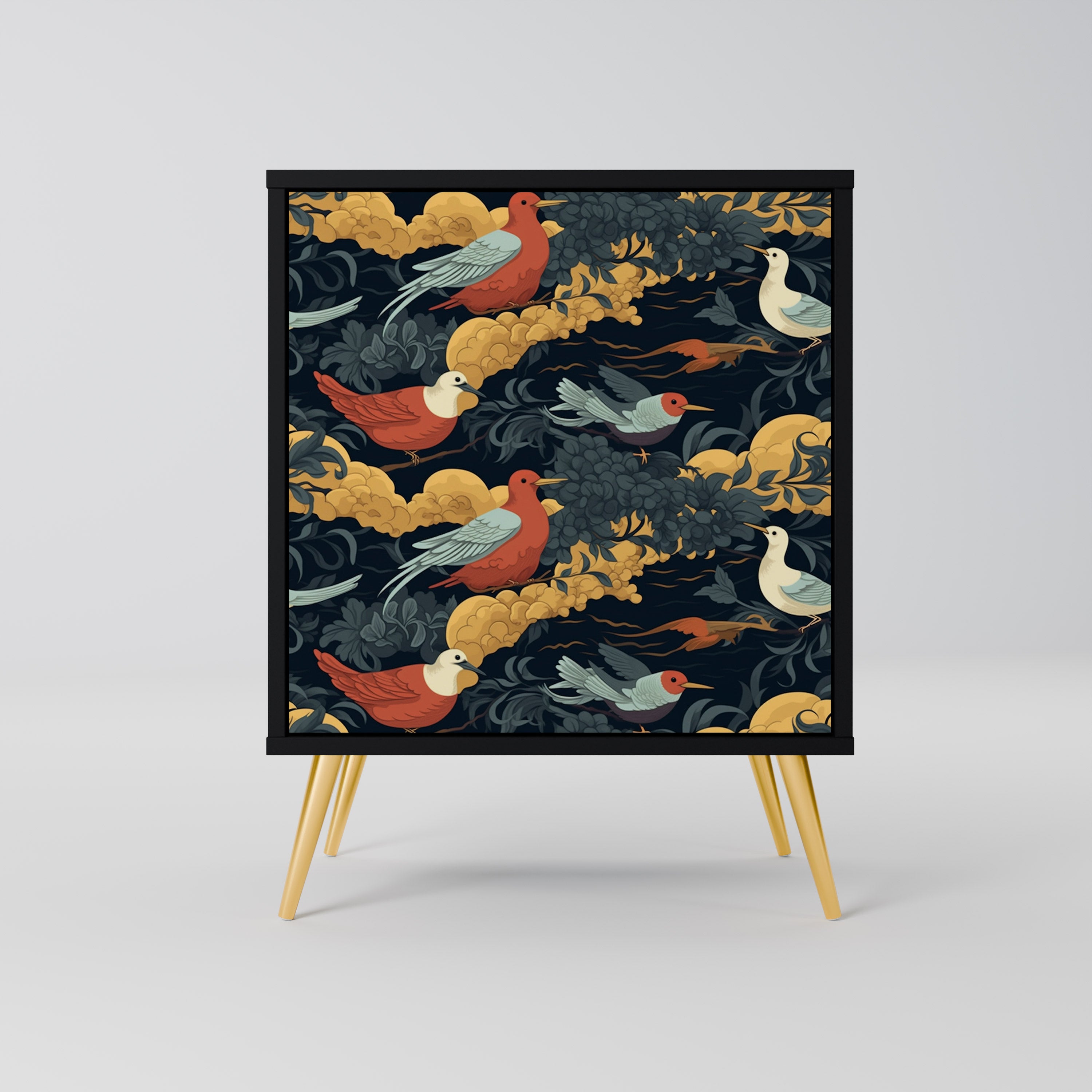 Aparador FOWLY DAZE de 1 puerta en acabado negro