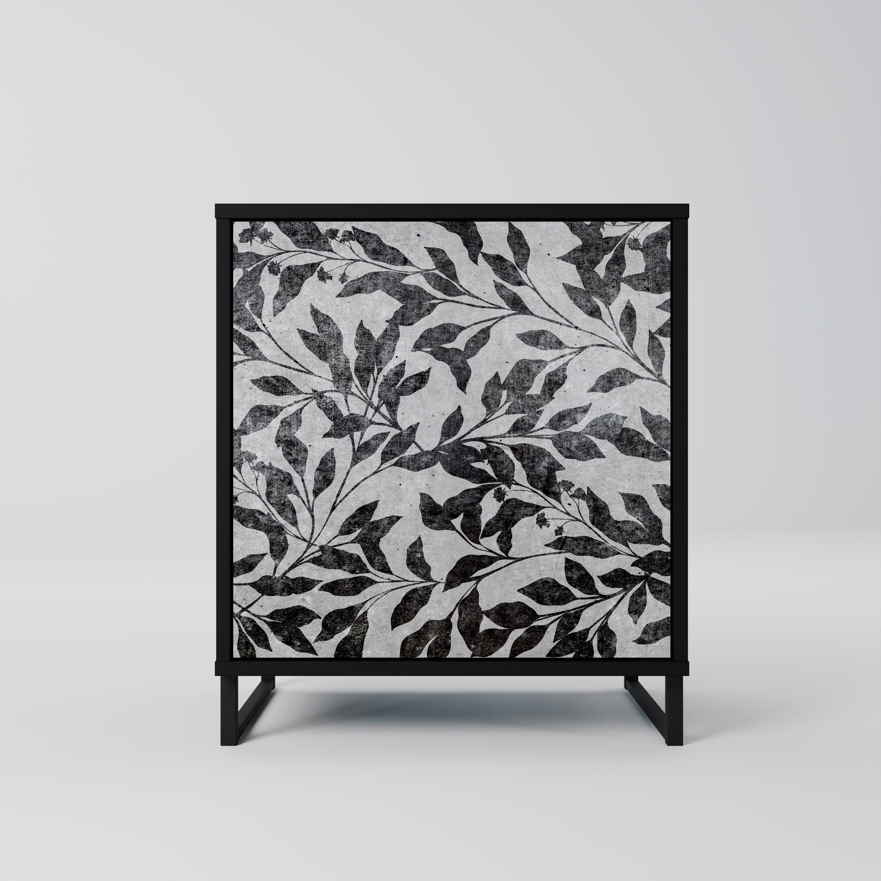 Aparador CHARCOAL SPROUT de 1 puerta en acabado negro