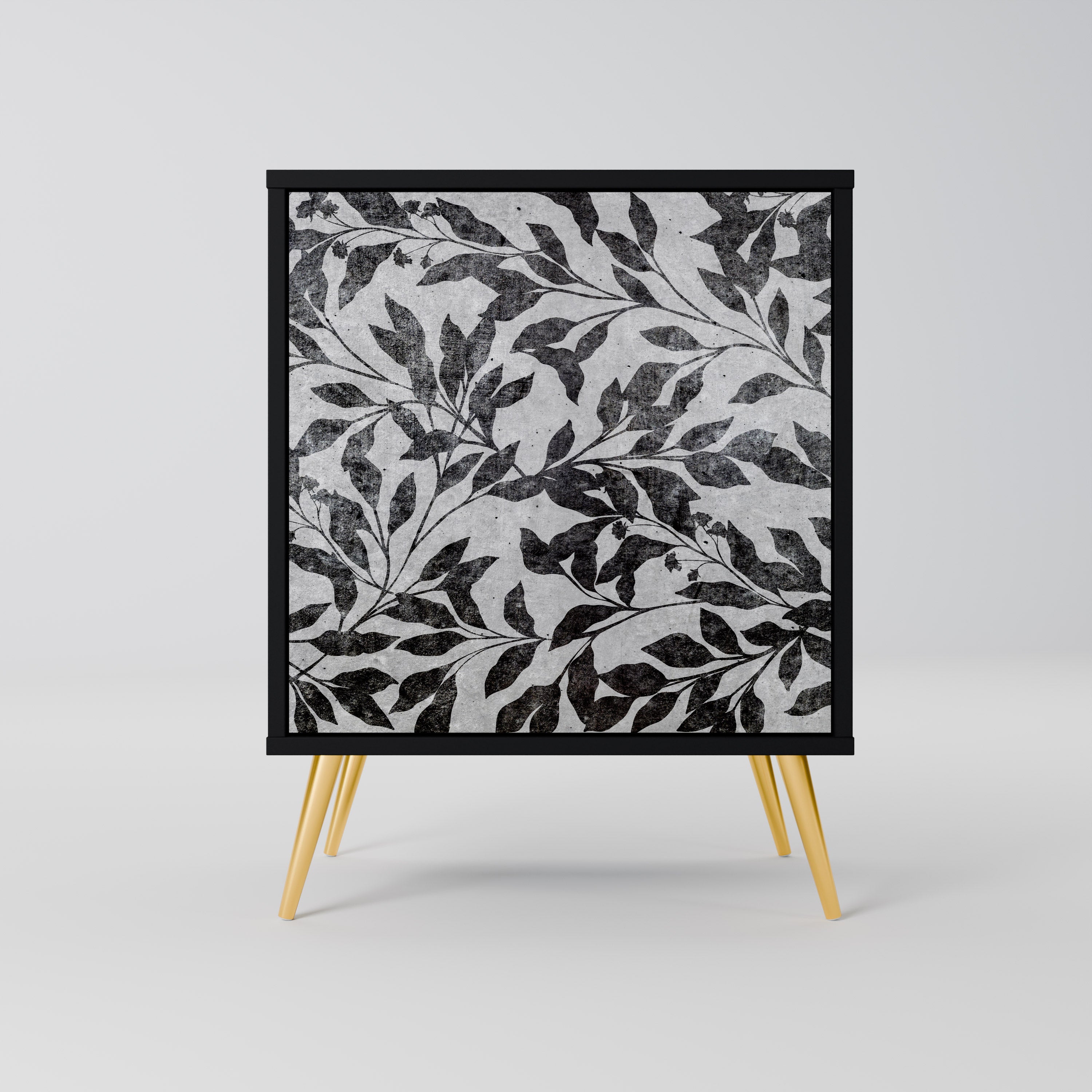 Aparador CHARCOAL SPROUT de 1 puerta en acabado negro