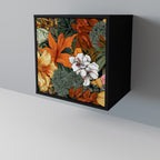 RADIANT FLORA Aparador de 1 Puerta en Acabado Negro