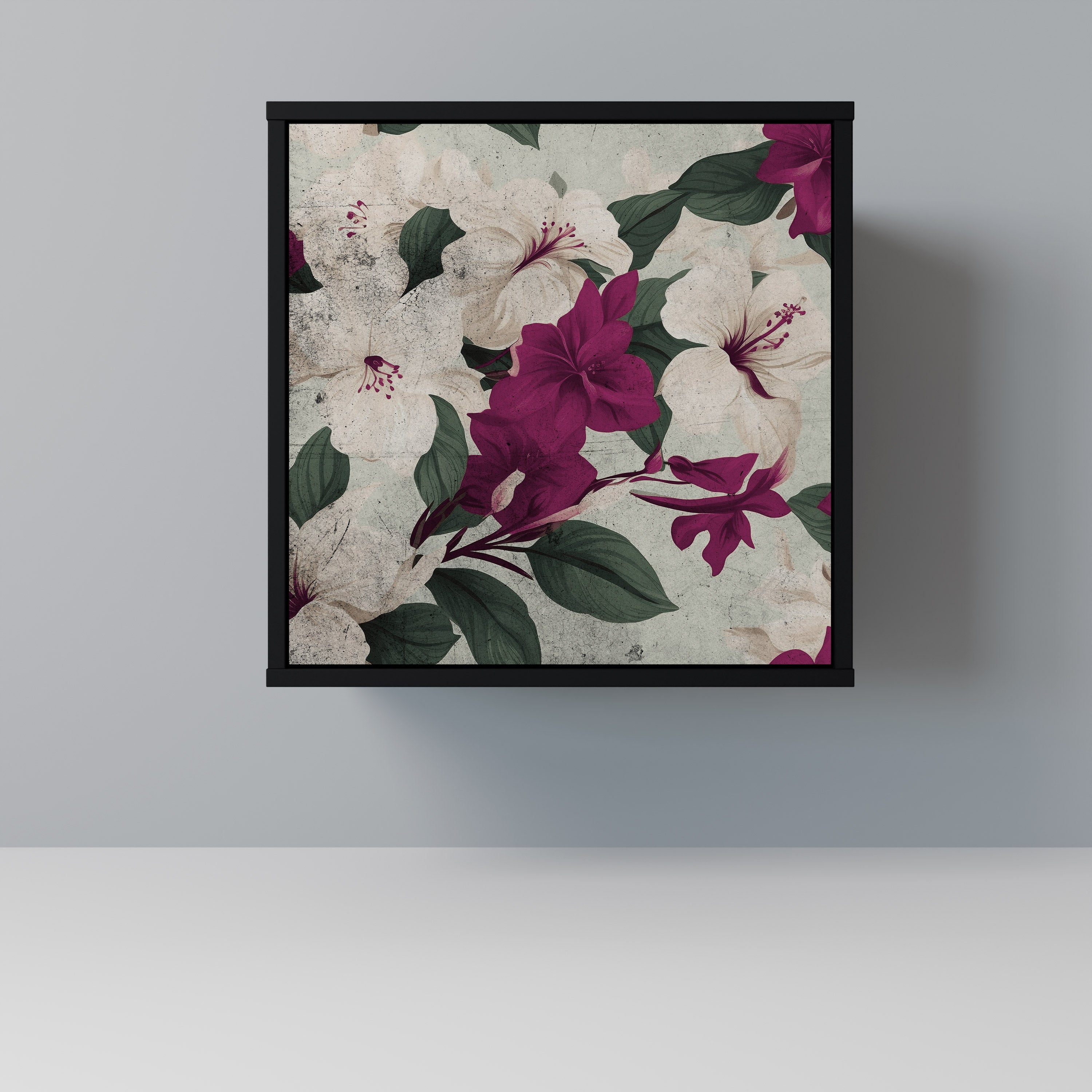 Aparador FLOWERET DREAM de 1 puerta en acabado negro