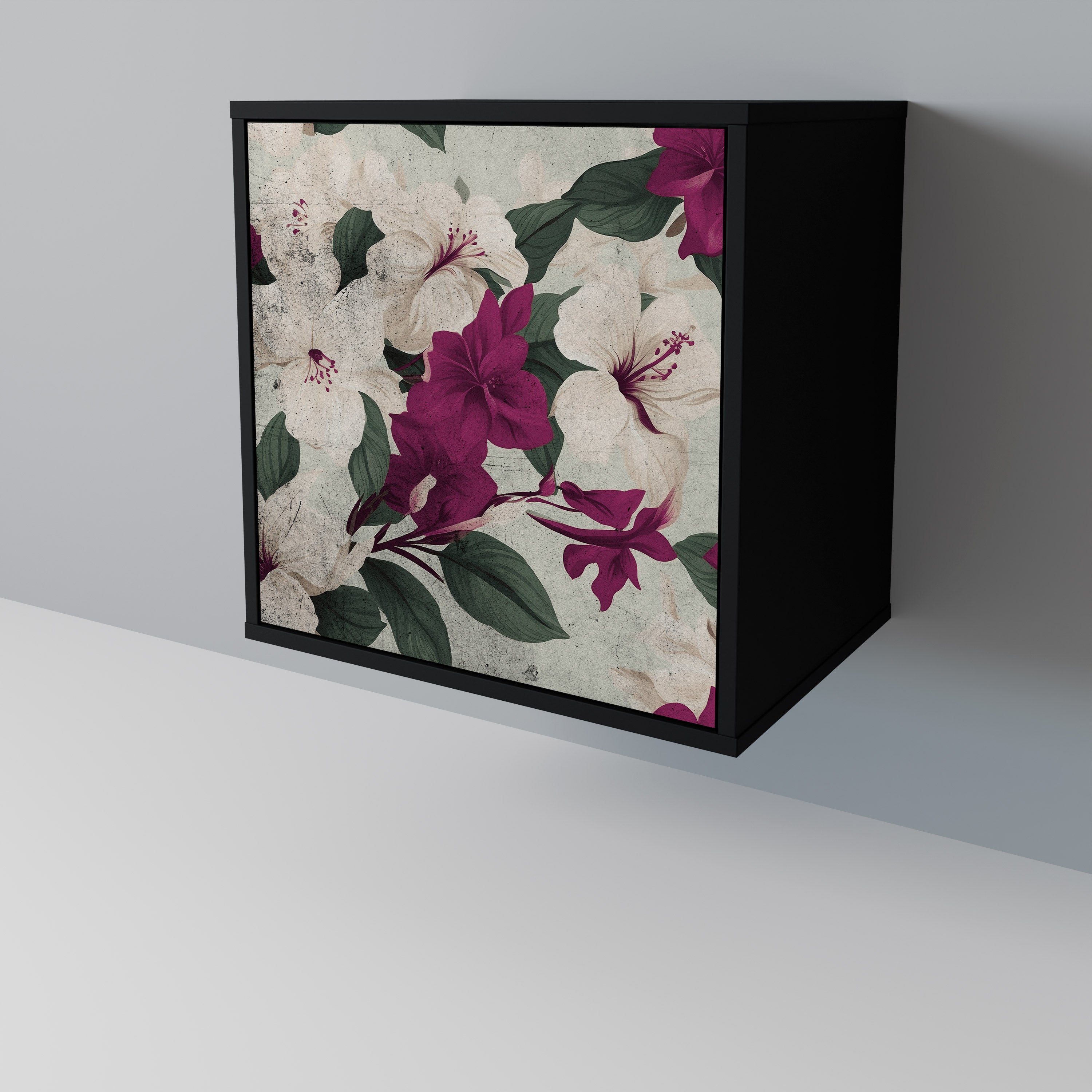 Aparador FLOWERET DREAM de 1 puerta en acabado negro