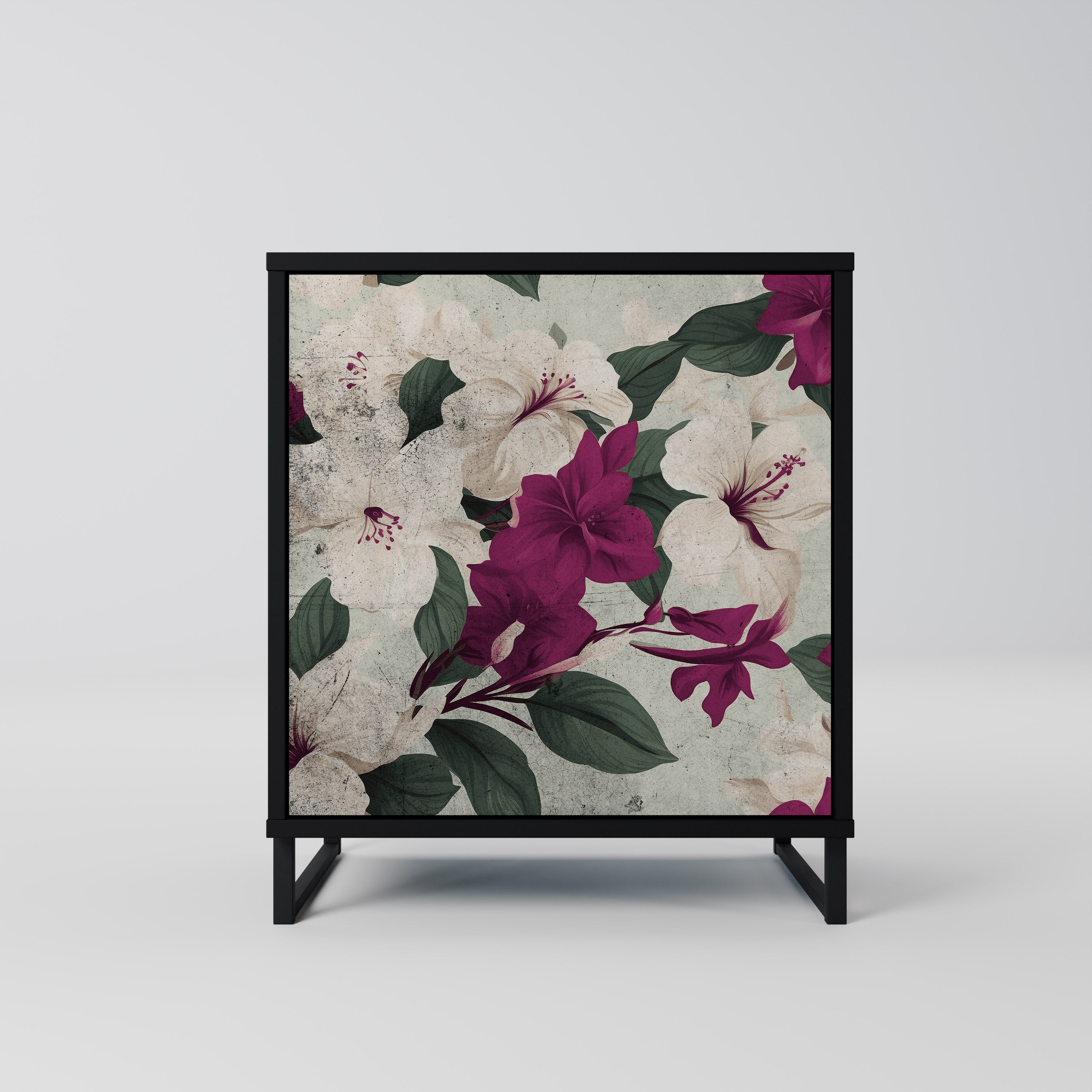 Aparador FLOWERET DREAM de 1 puerta en acabado negro