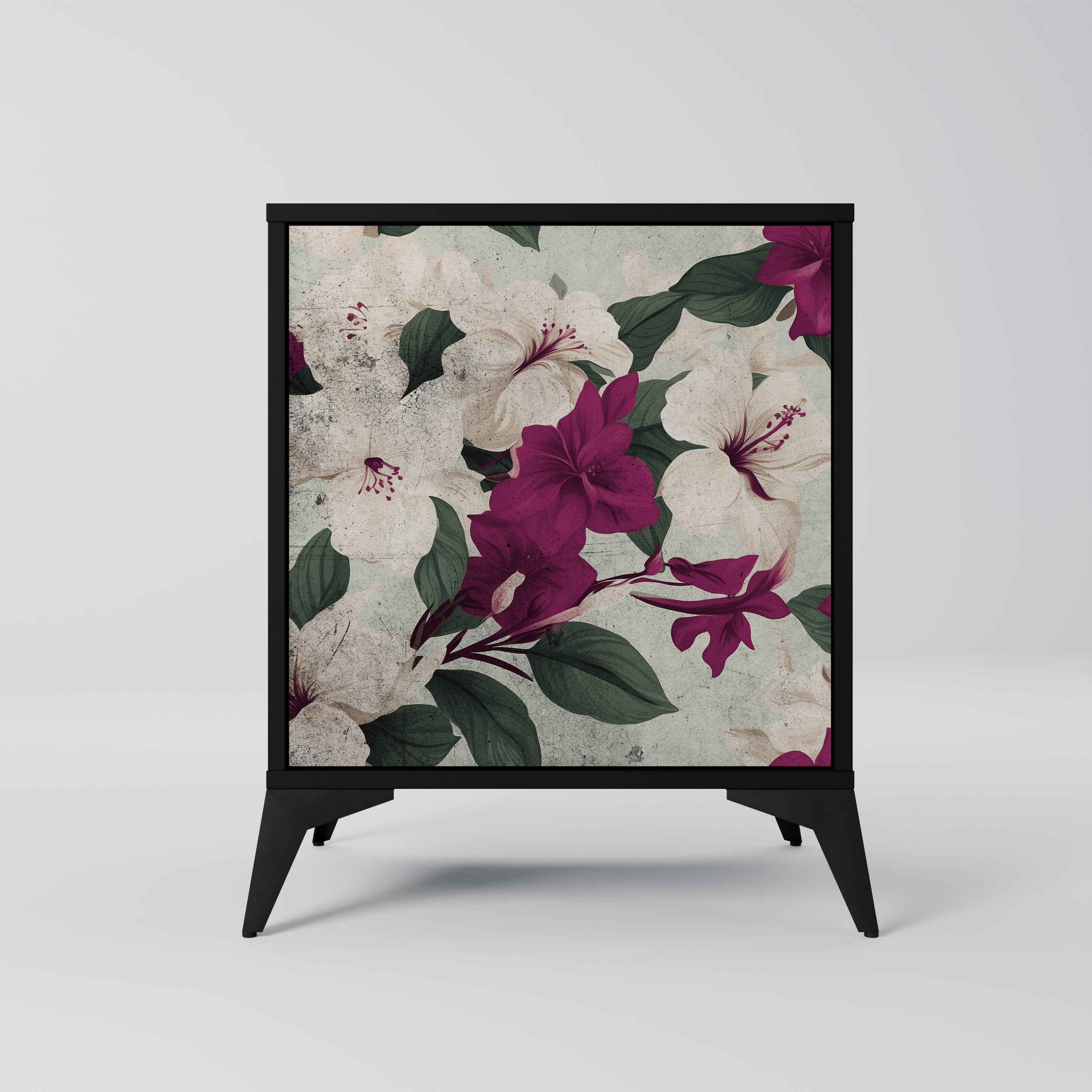 Aparador FLOWERET DREAM de 1 puerta en acabado negro