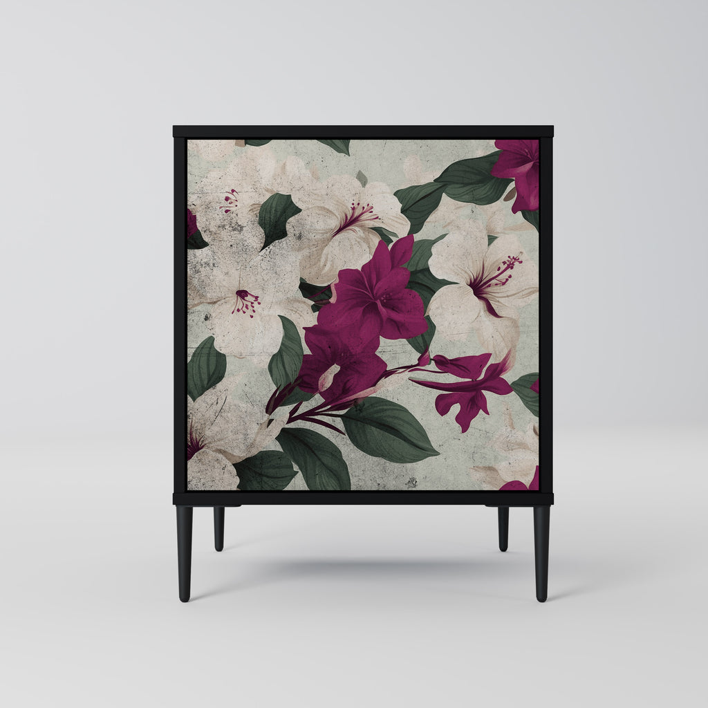 Aparador FLOWERET DREAM de 1 puerta en acabado negro