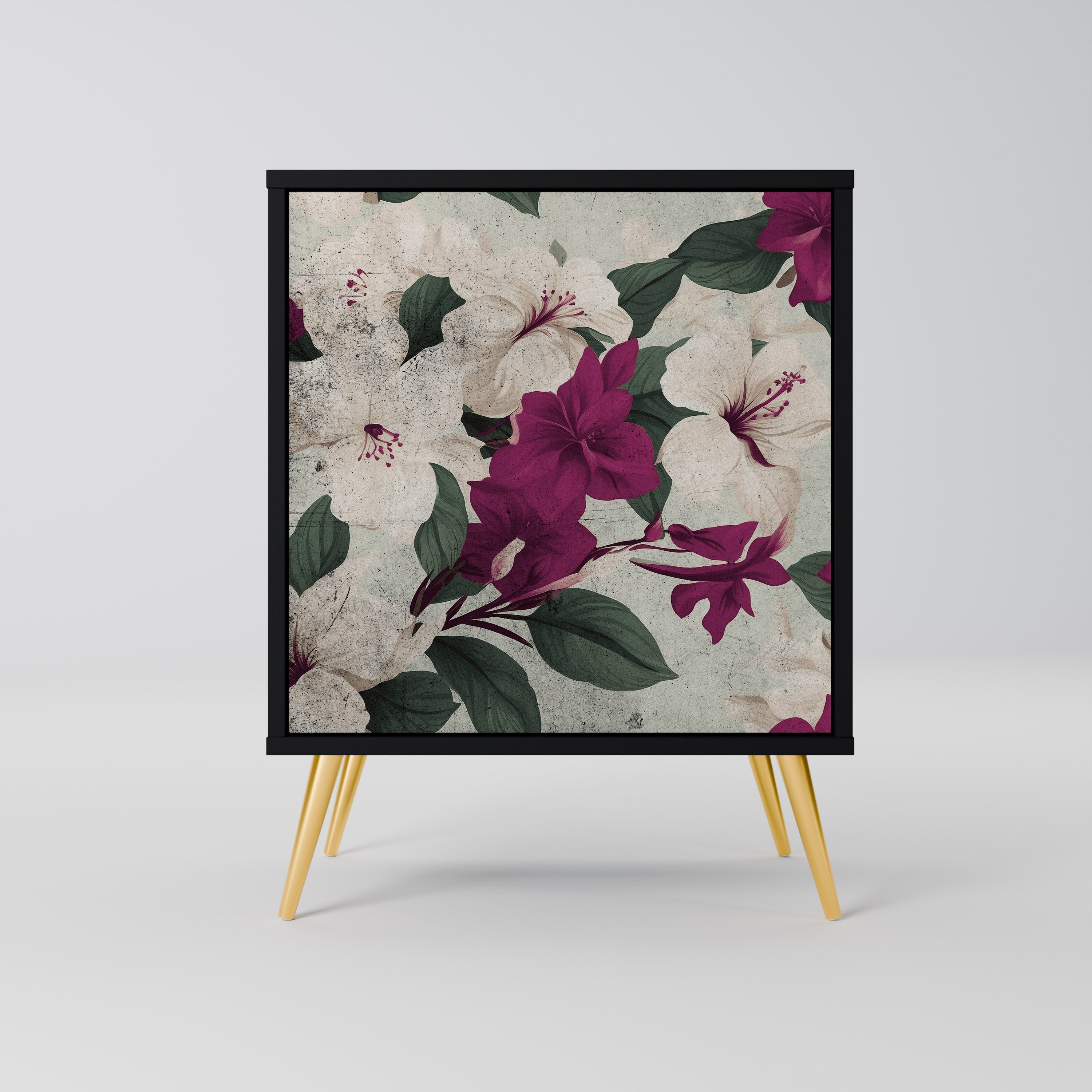 Aparador FLOWERET DREAM de 1 puerta en acabado negro