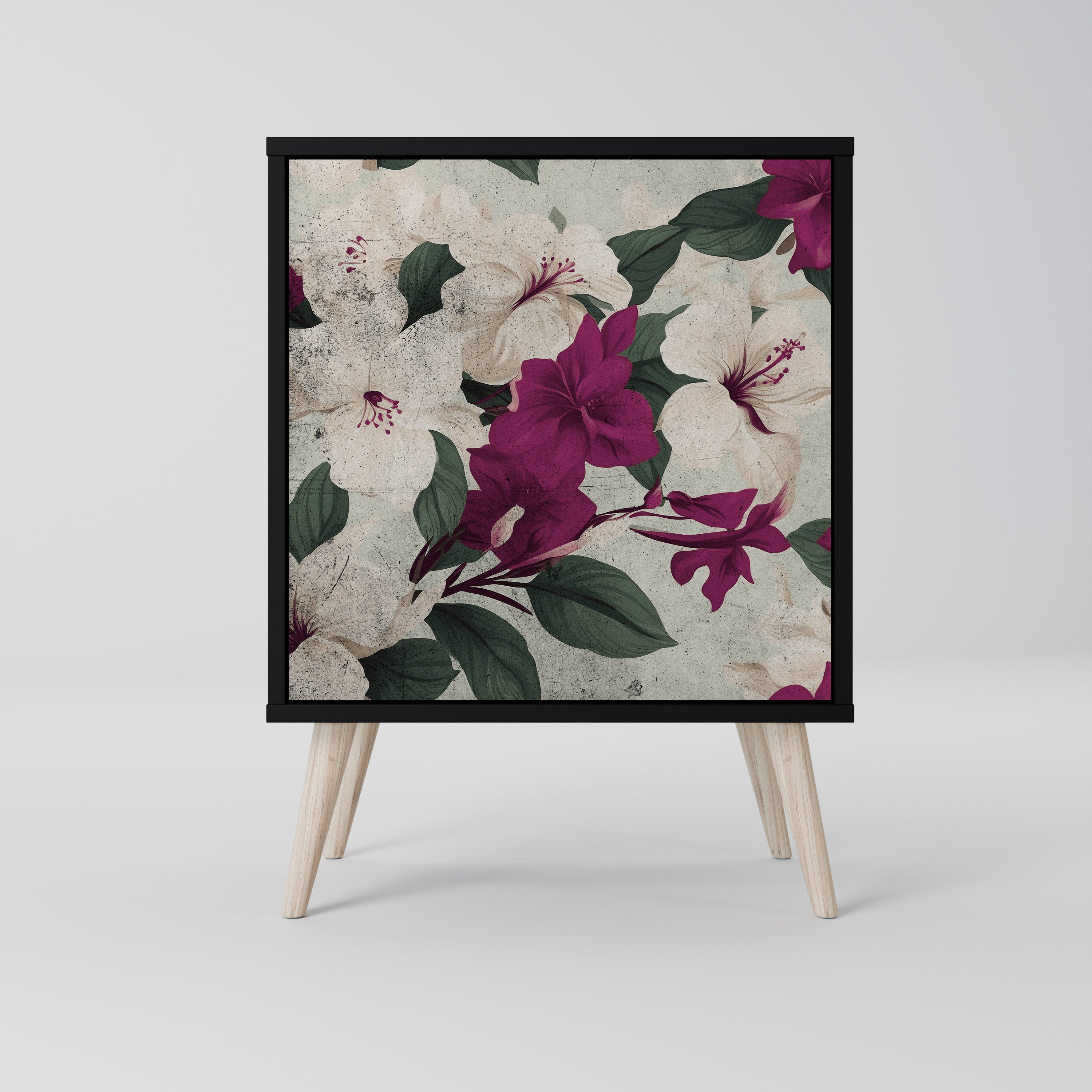 Aparador FLOWERET DREAM de 1 puerta en acabado negro