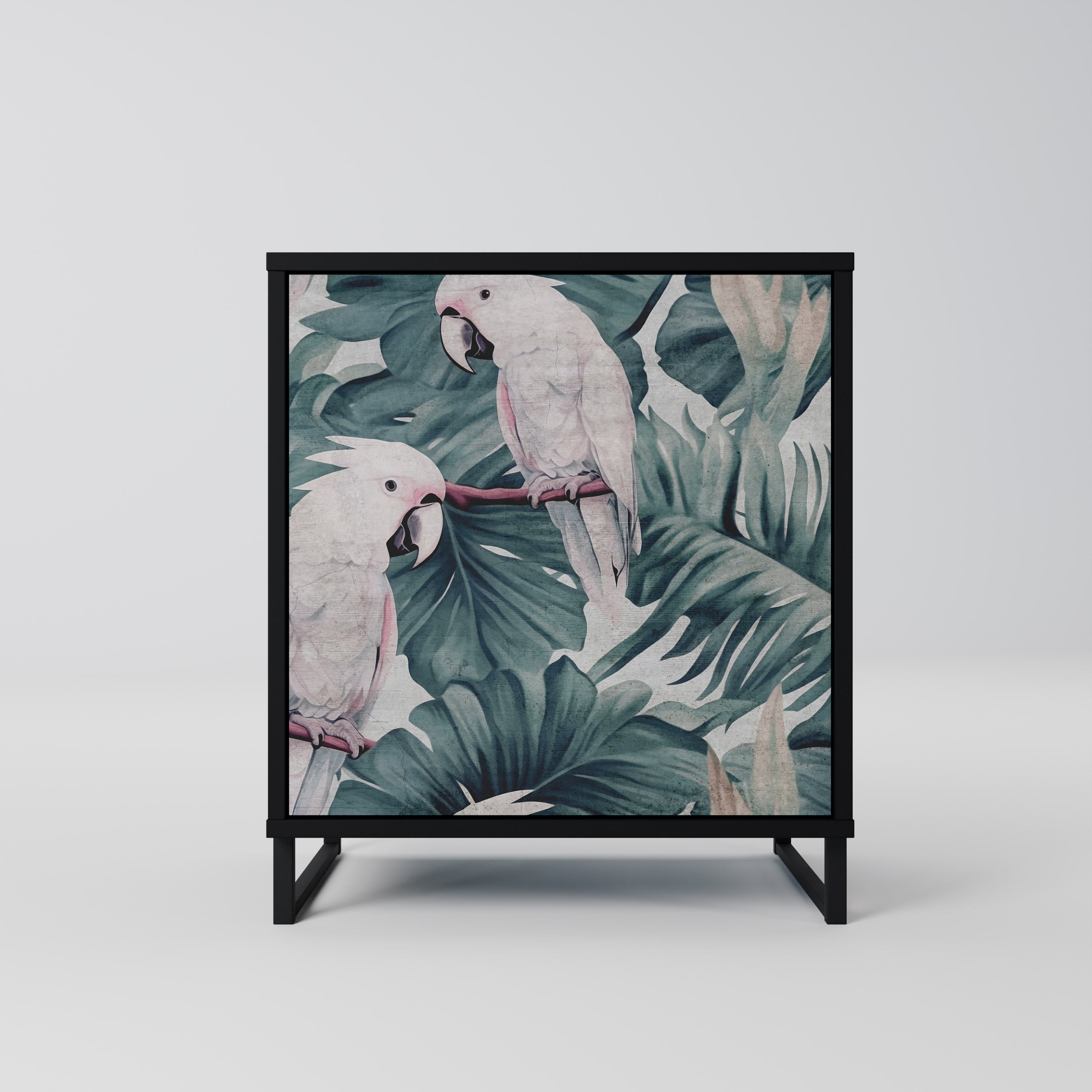 Aparador POPINJAY LOOK de 1 puerta en acabado negro