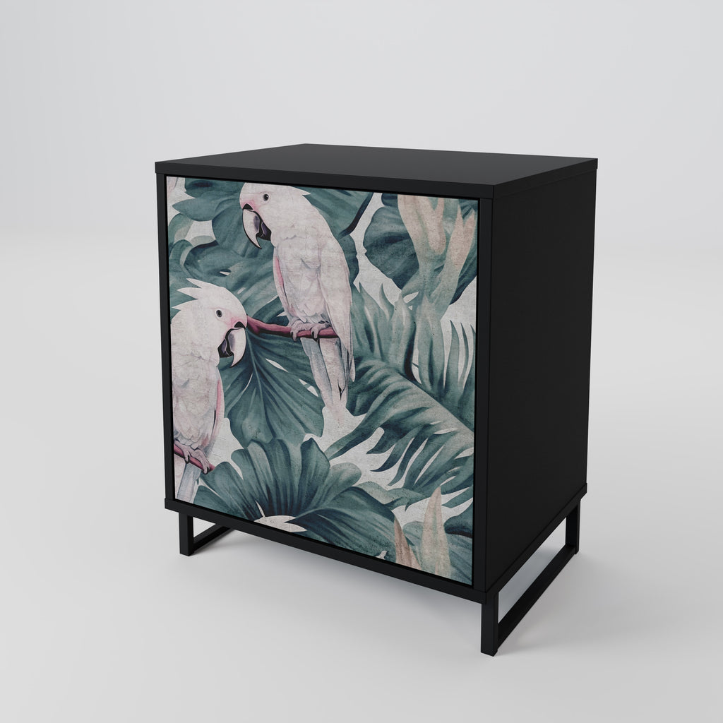 Aparador POPINJAY LOOK de 1 puerta en acabado negro