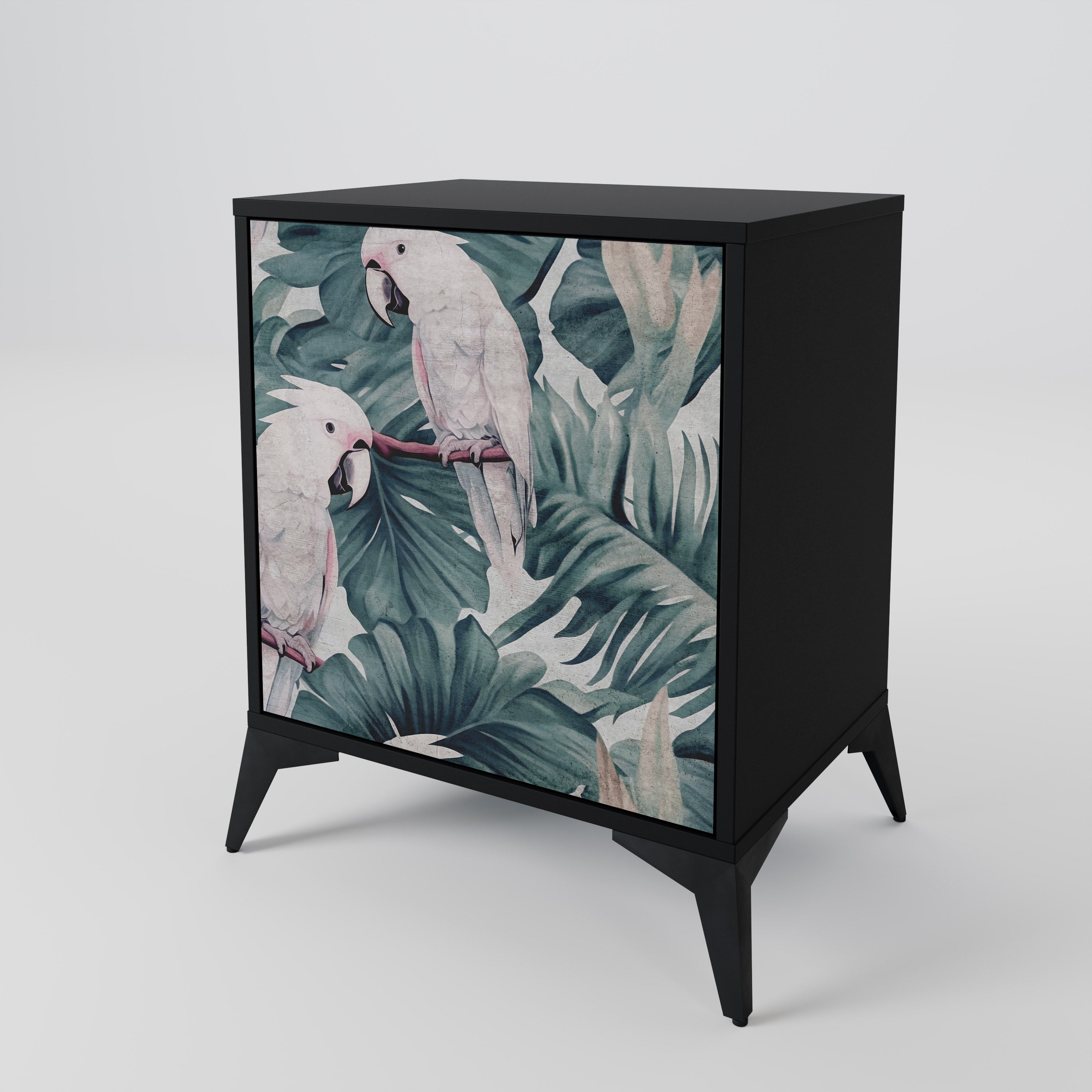 Aparador POPINJAY LOOK de 1 puerta en acabado negro