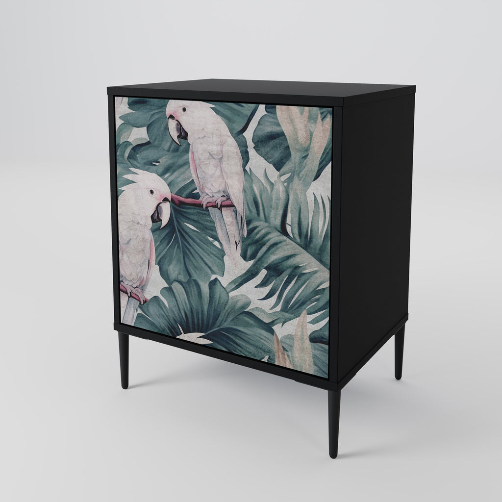 Aparador POPINJAY LOOK de 1 puerta en acabado negro