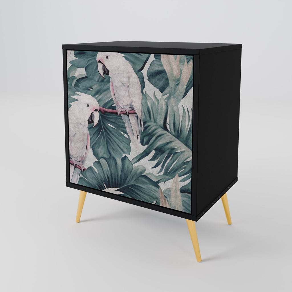 Aparador POPINJAY LOOK de 1 puerta en acabado negro