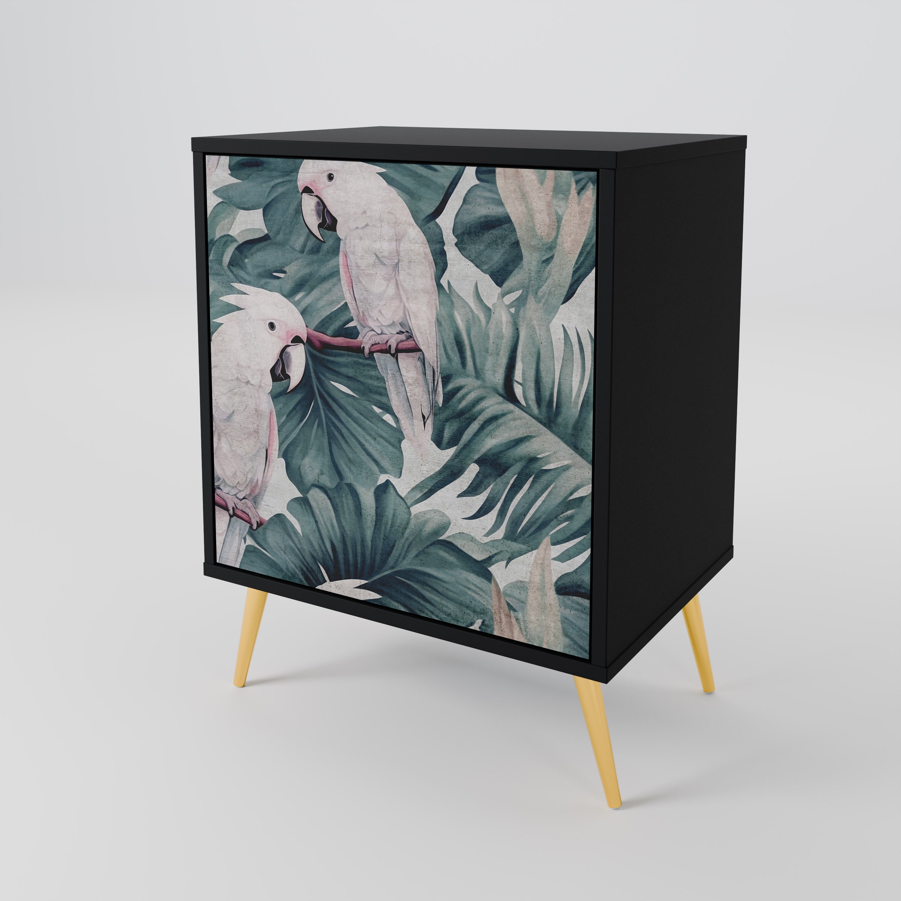 Aparador POPINJAY LOOK de 1 puerta en acabado negro