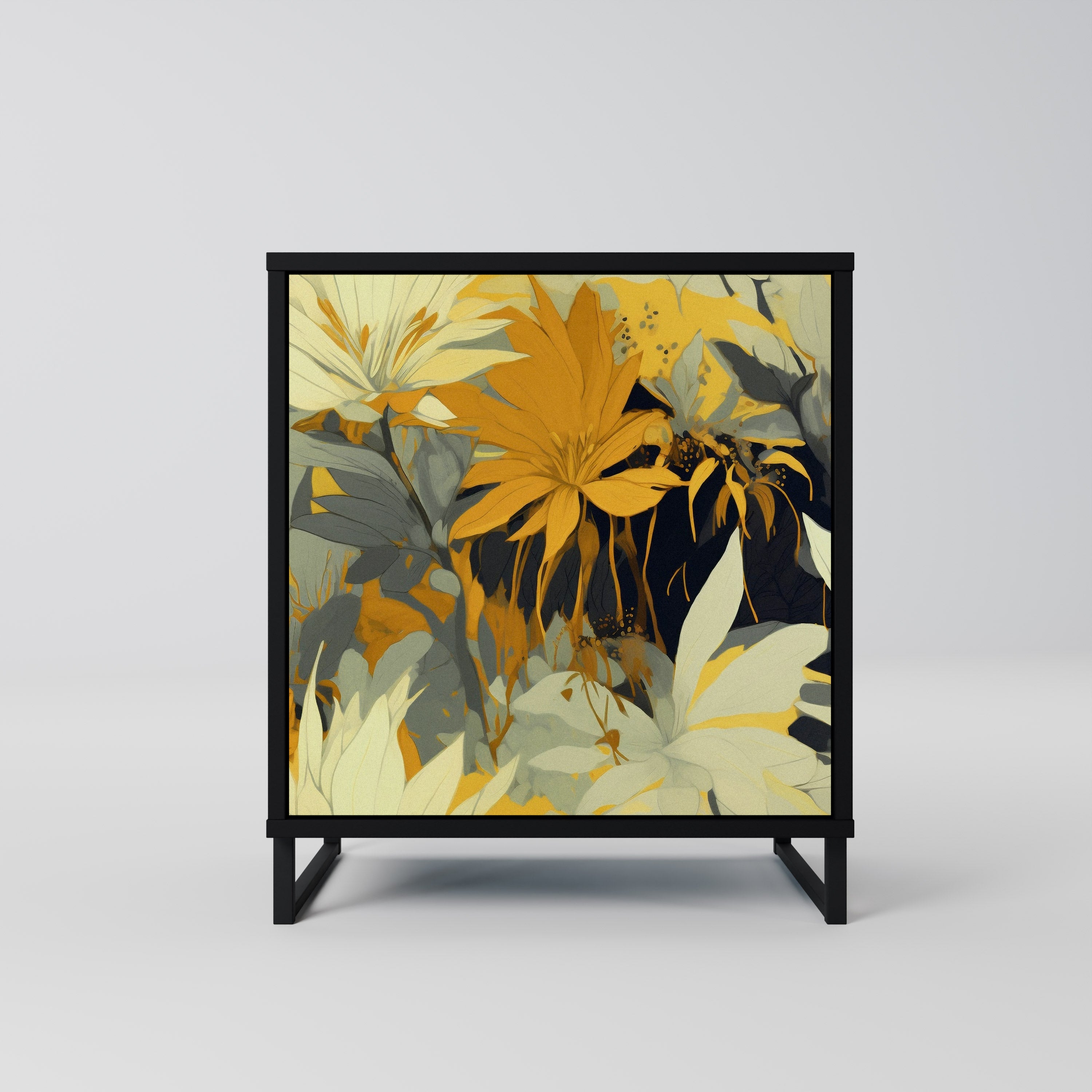 Aparador SUNKISSED LILY de 1 puerta en acabado negro