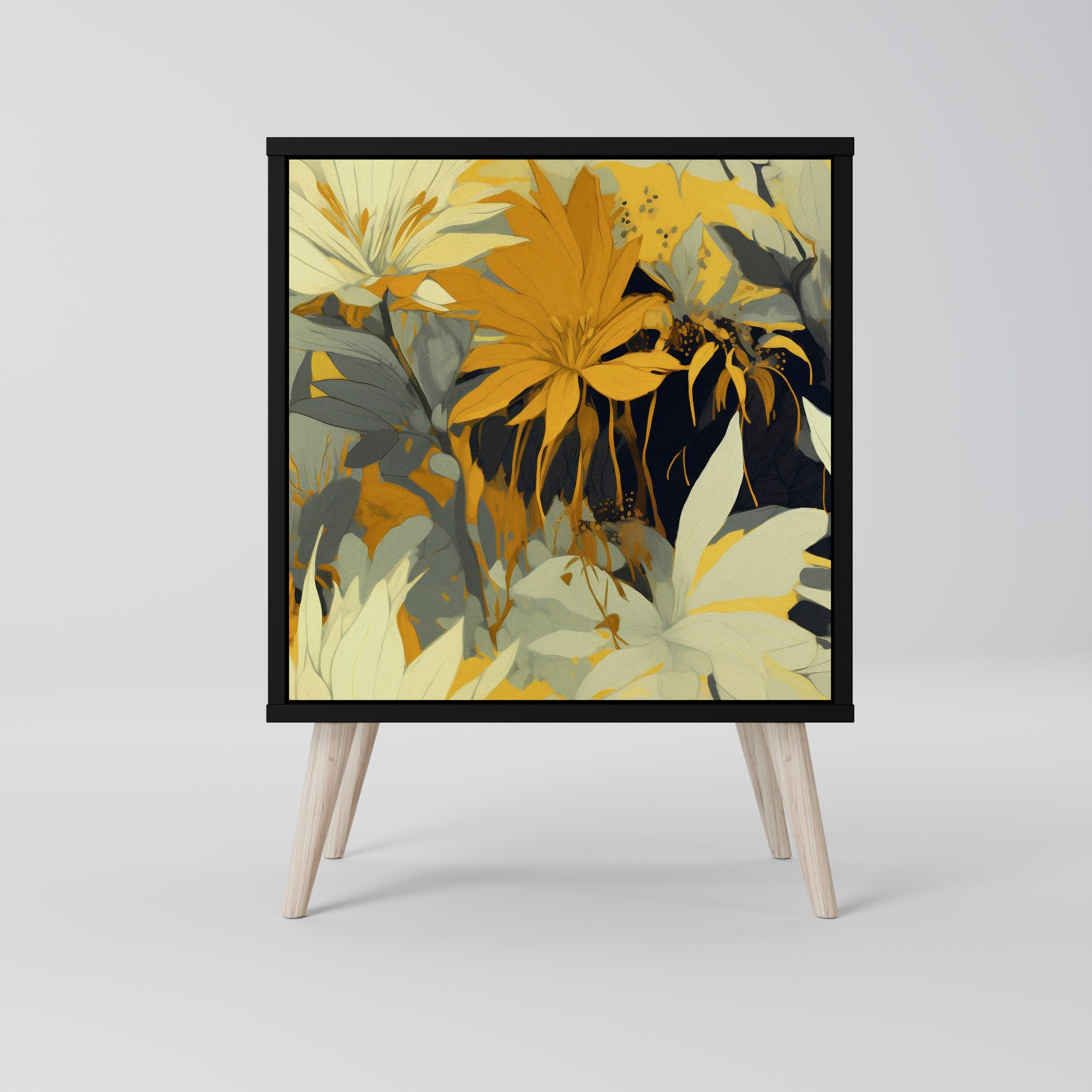 Aparador SUNKISSED LILY de 1 puerta en acabado negro