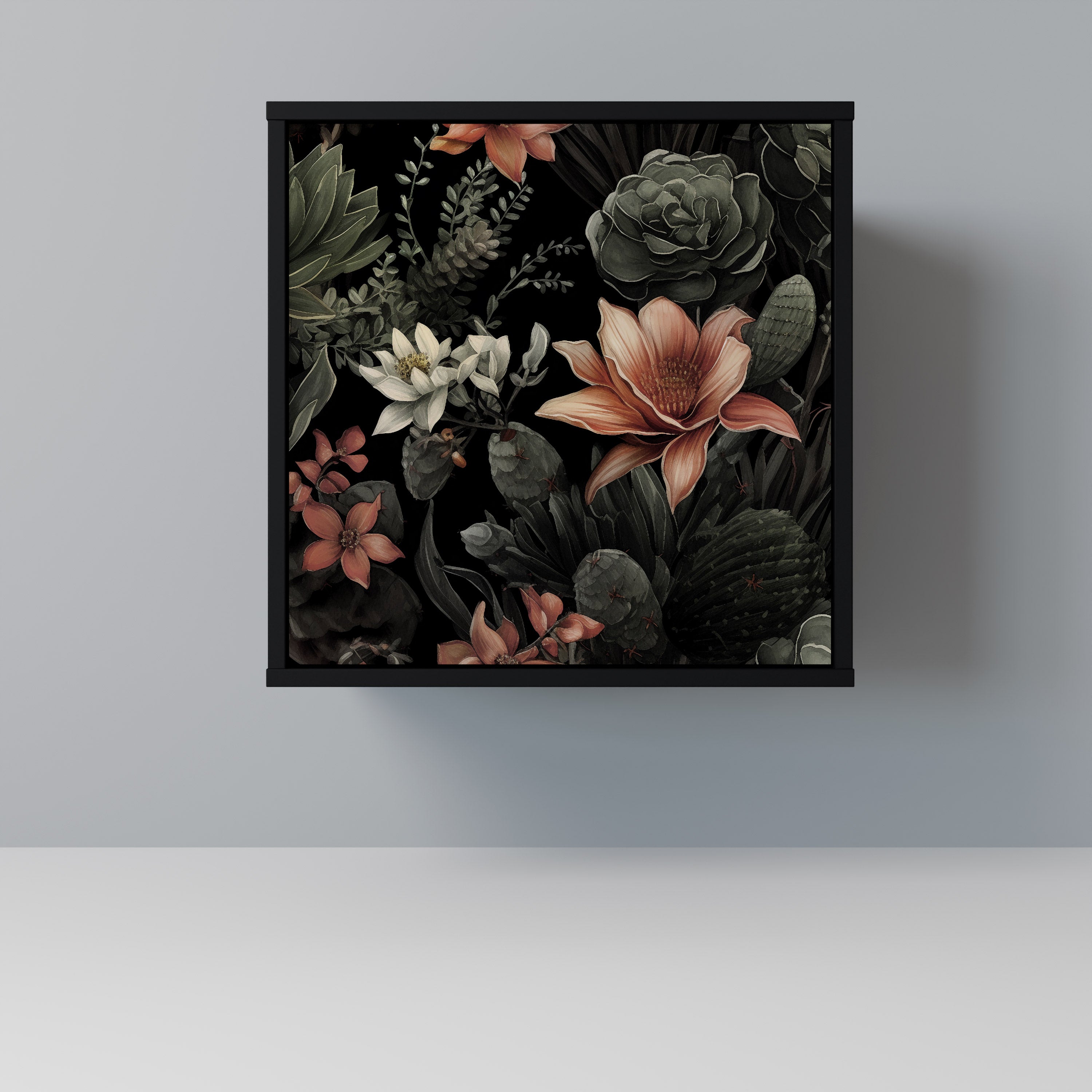 Aparador SECRET VERDURE de 1 puerta en acabado negro