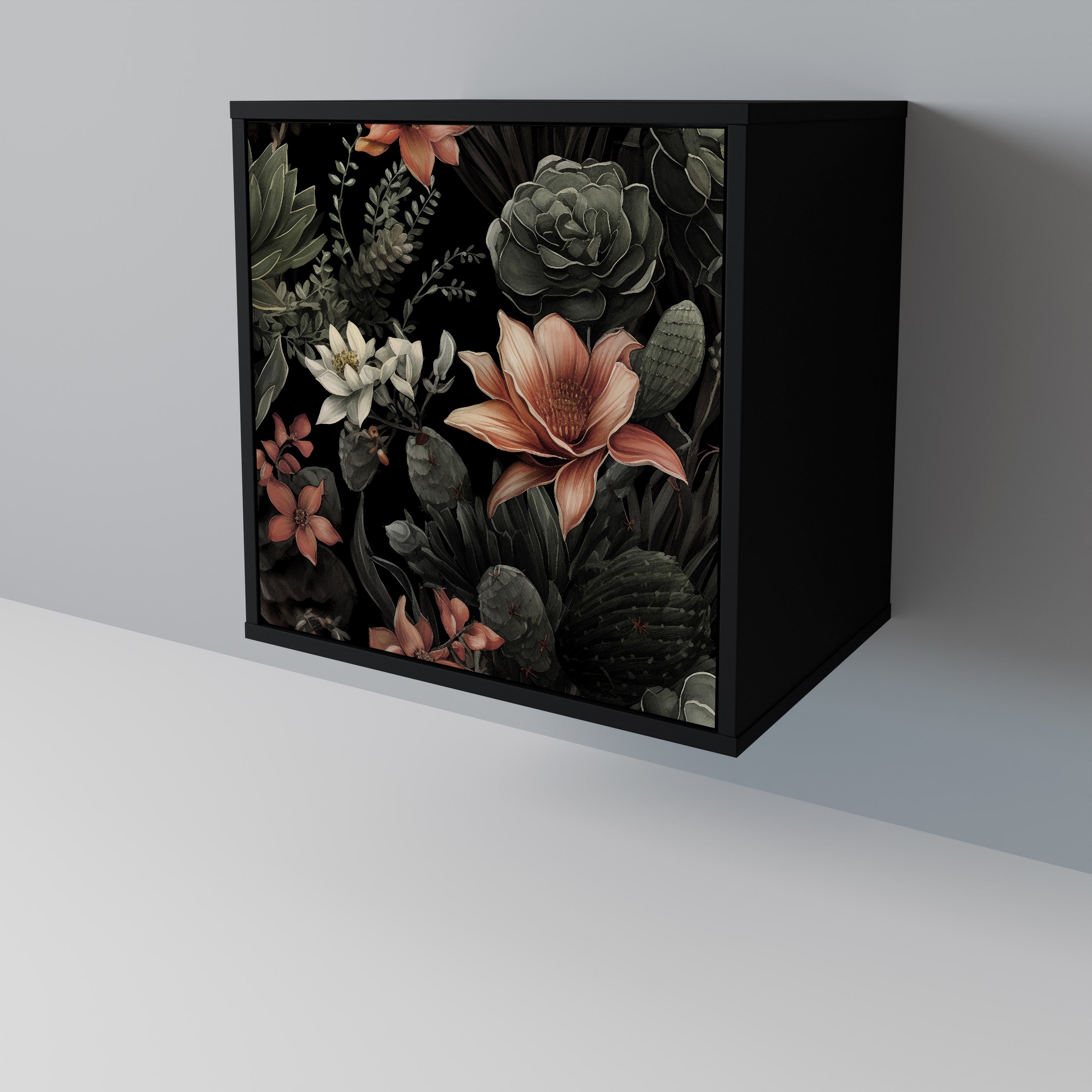 Aparador SECRET VERDURE de 1 puerta en acabado negro