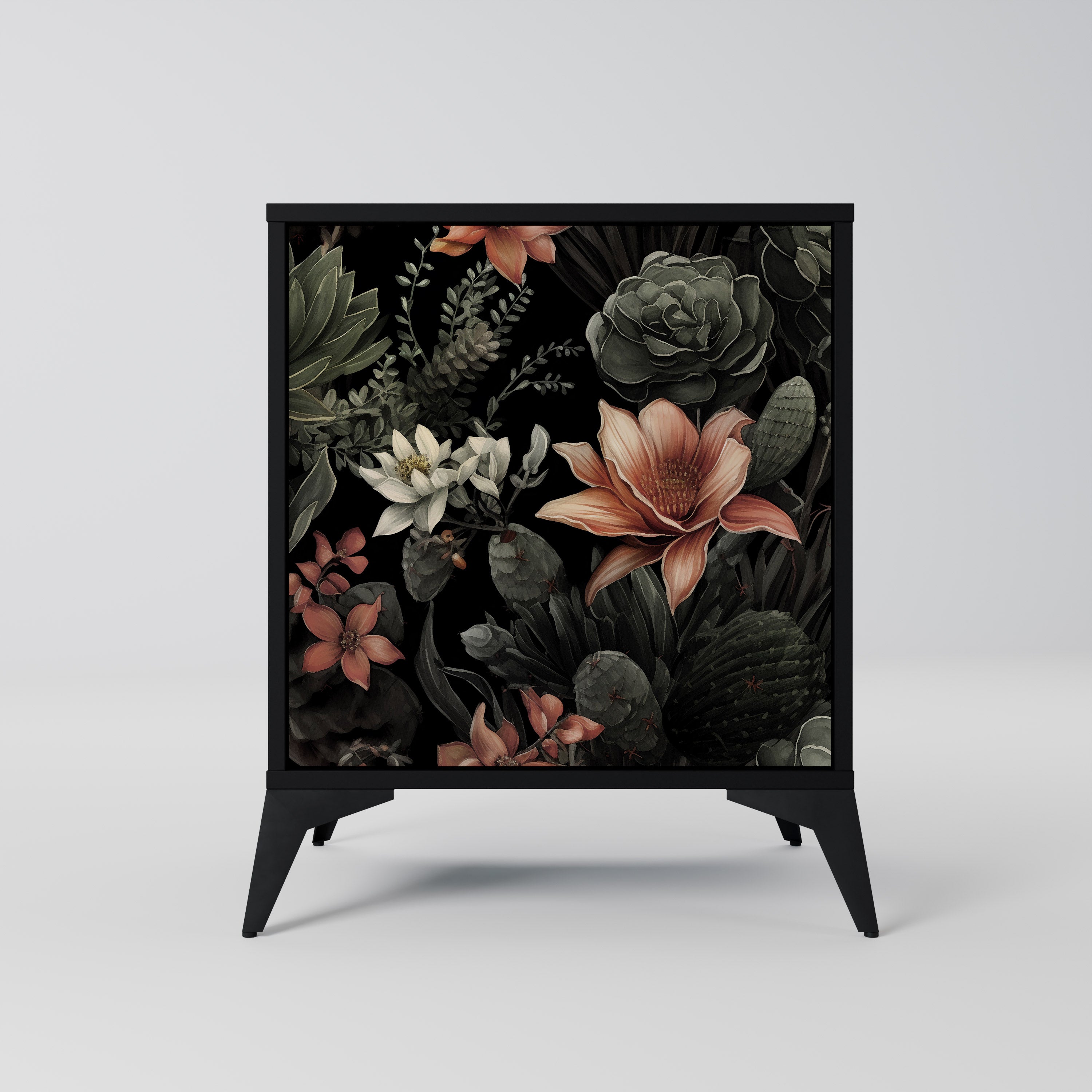 Aparador SECRET VERDURE de 1 puerta en acabado negro