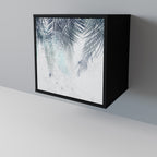PALM VEIL 1-Door Sideboard in Black Finish