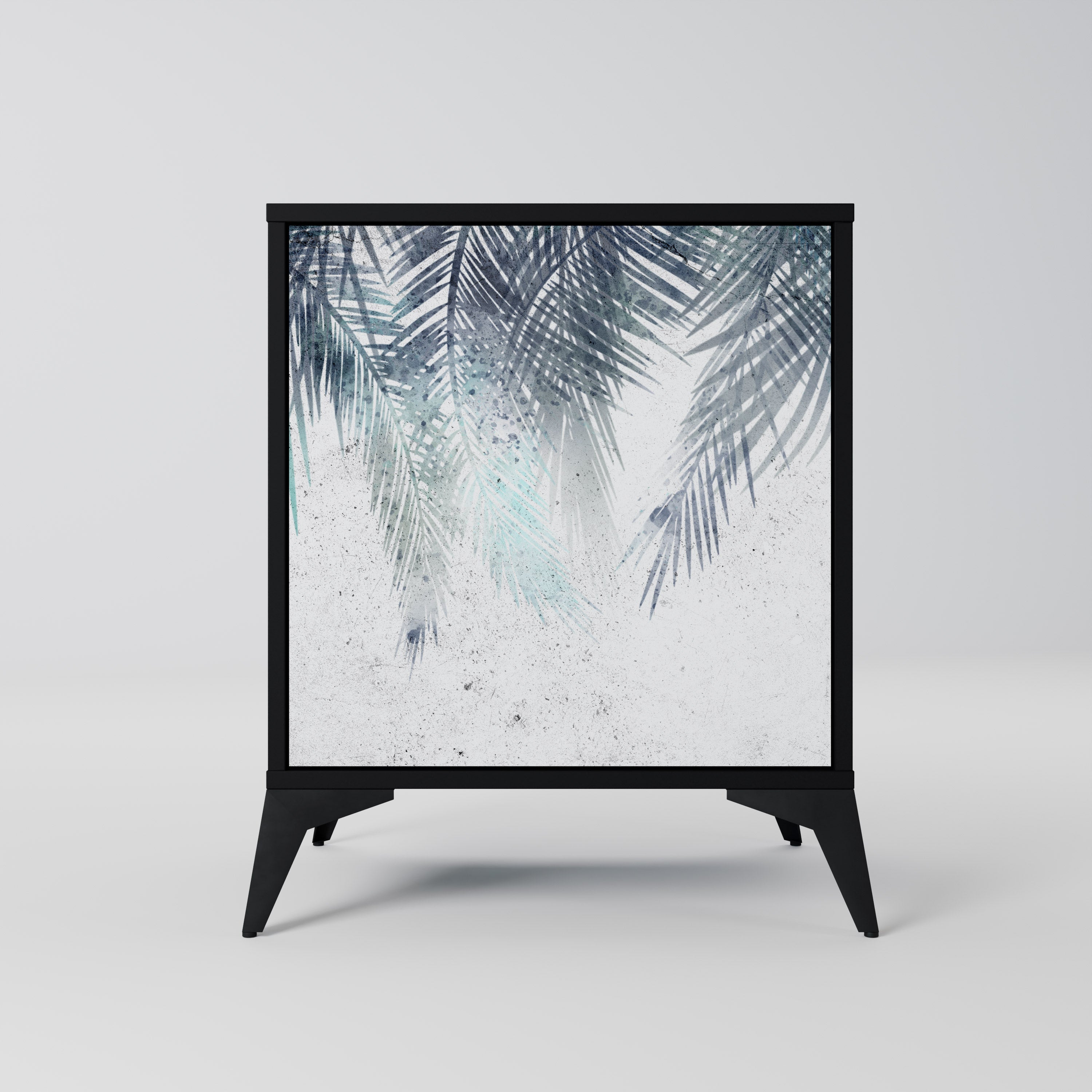 Aparador PALM VEIL de 1 puerta en acabado negro