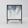 PALM VEIL 1-Door Sideboard in Black Finish