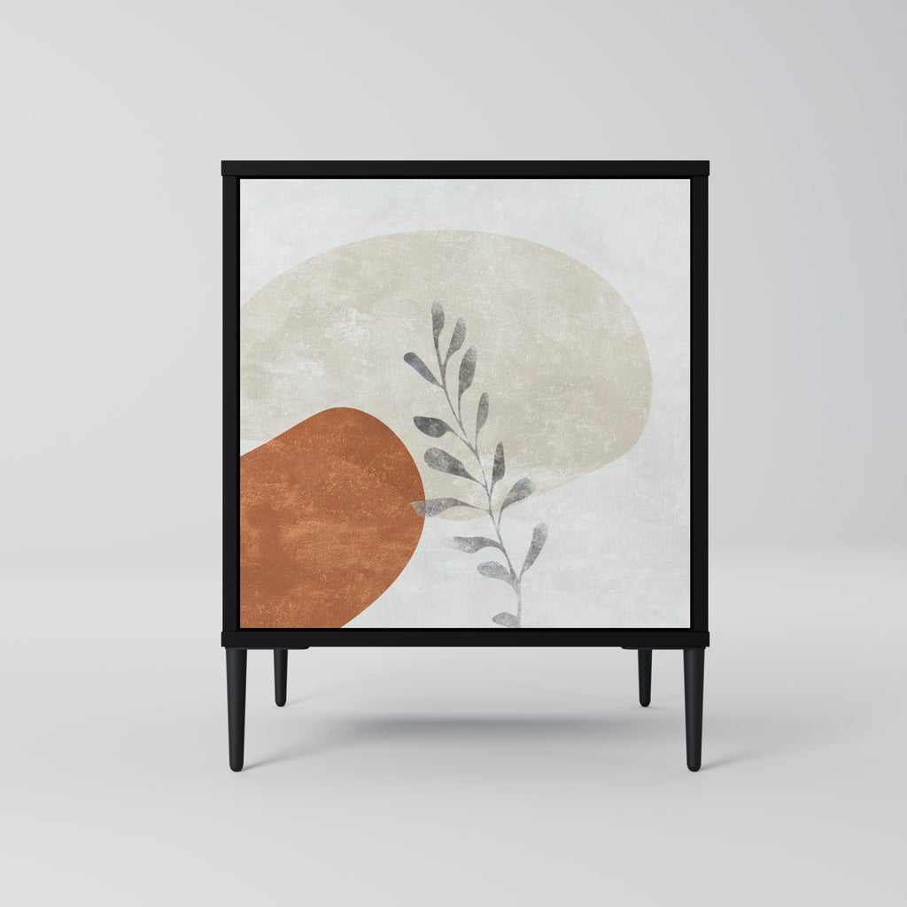 Aparador TRANQUIL TWIG de 1 puerta en acabado negro