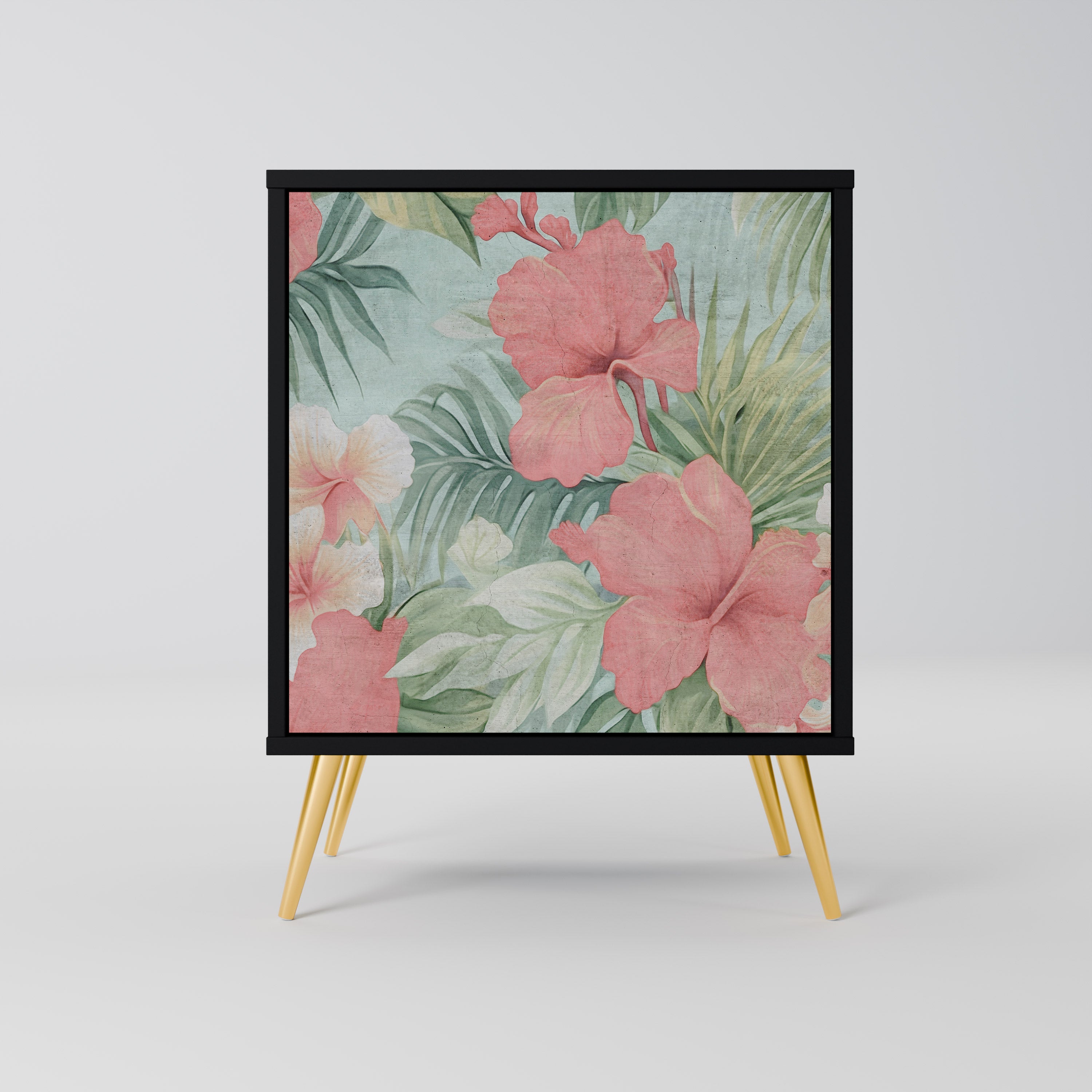 Aparador HAWAIIAN SPIRIT de 1 puerta en acabado negro