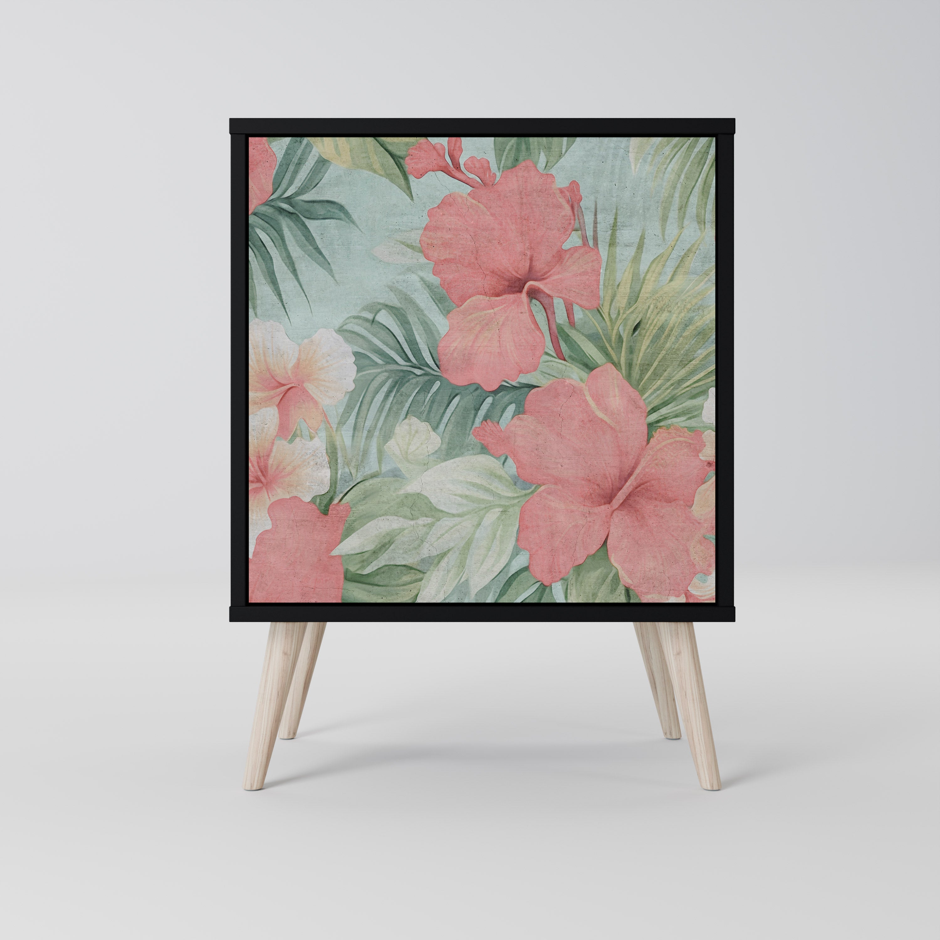 Aparador HAWAIIAN SPIRIT de 1 puerta en acabado negro