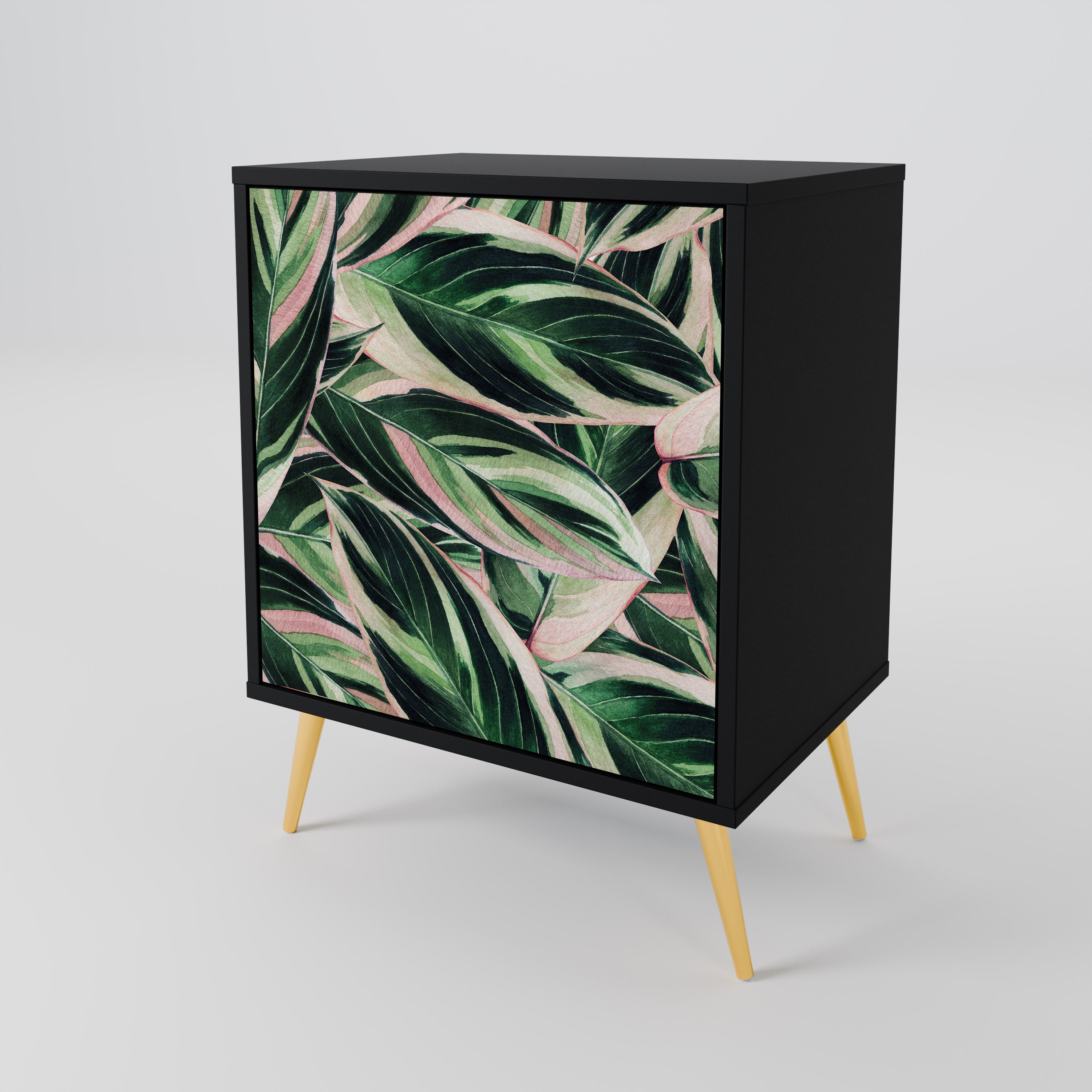 Aparador EERIE STROMANTHE de 1 puerta en acabado negro