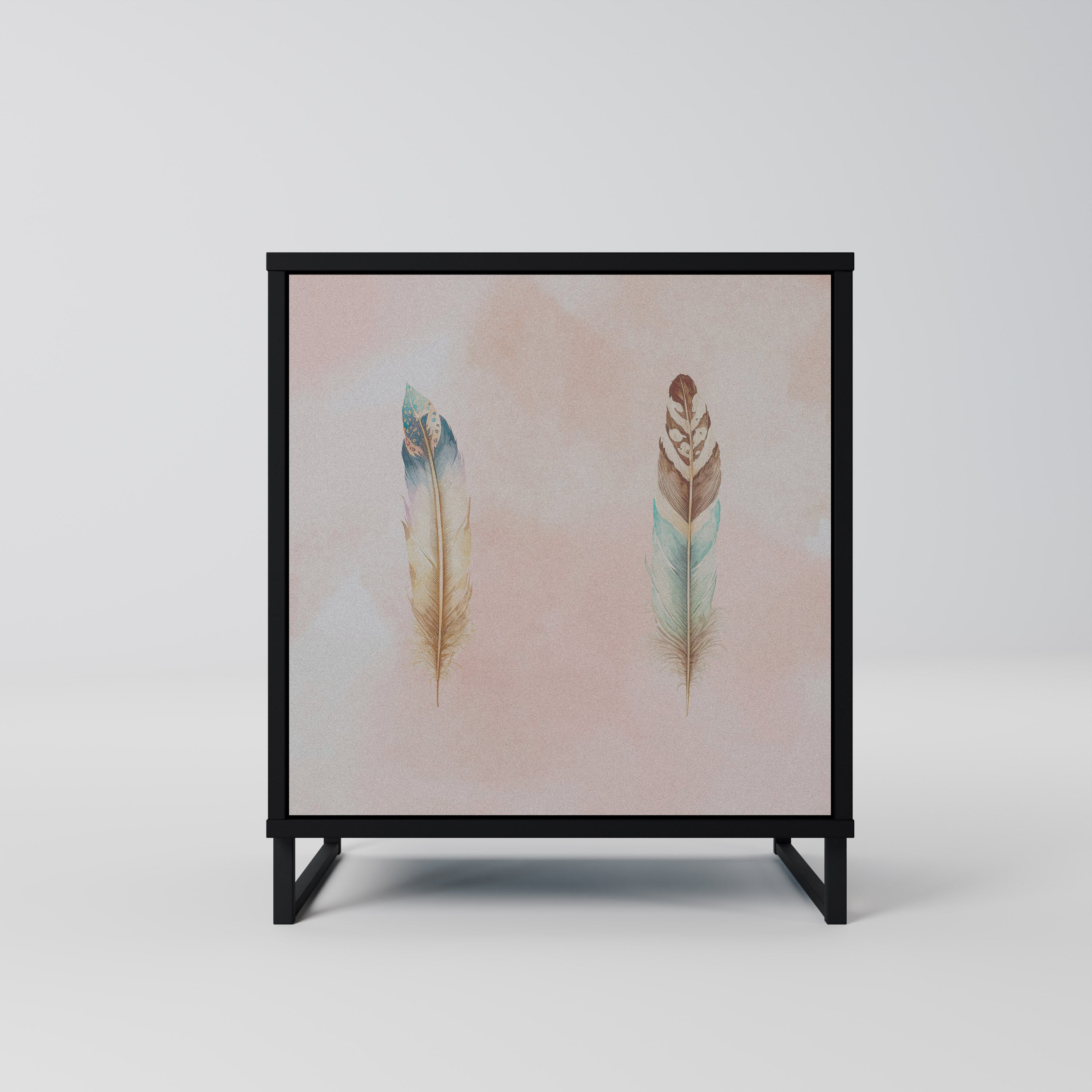 Aparador DELIQUESCE de 1 puerta en acabado negro