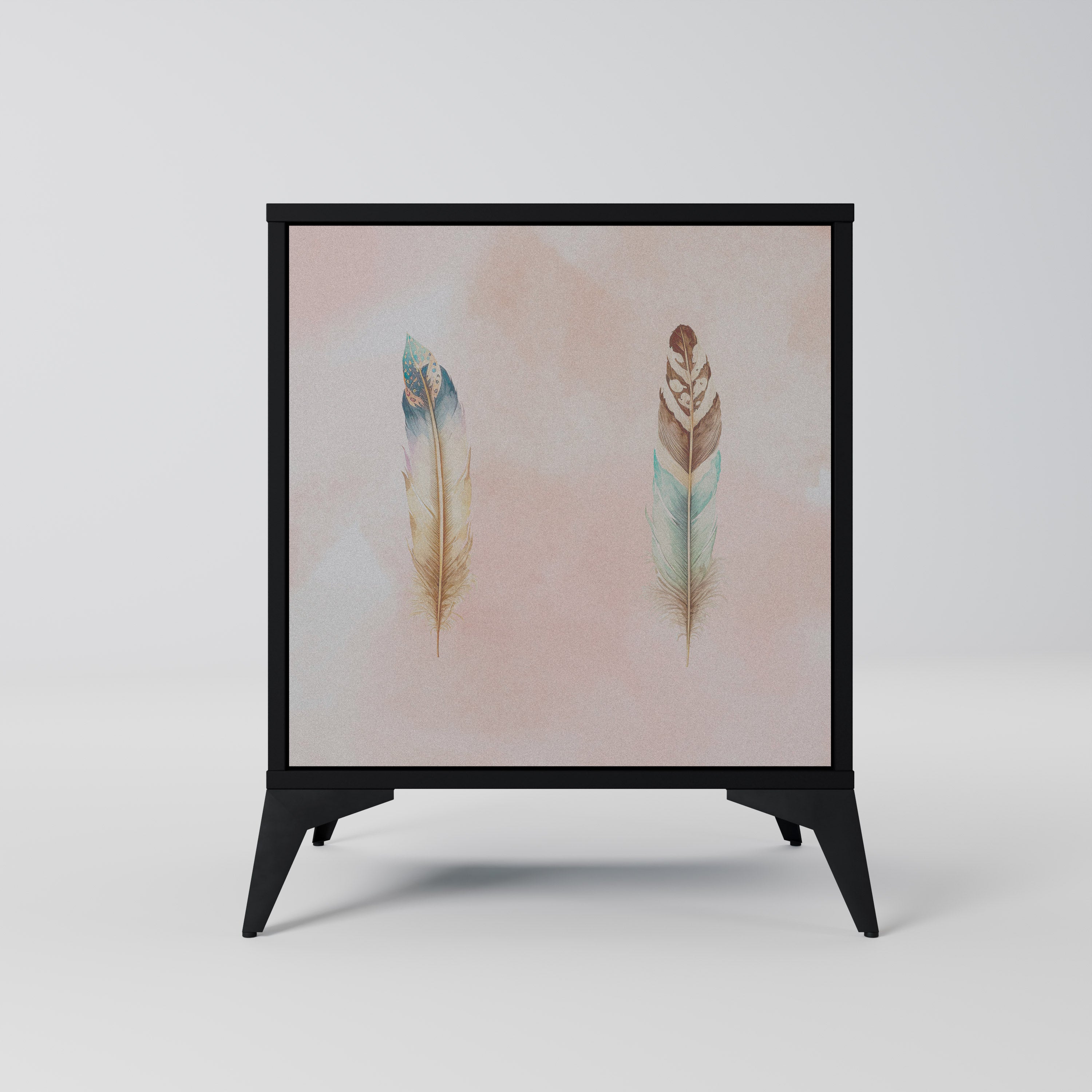 Aparador DELIQUESCE de 1 puerta en acabado negro