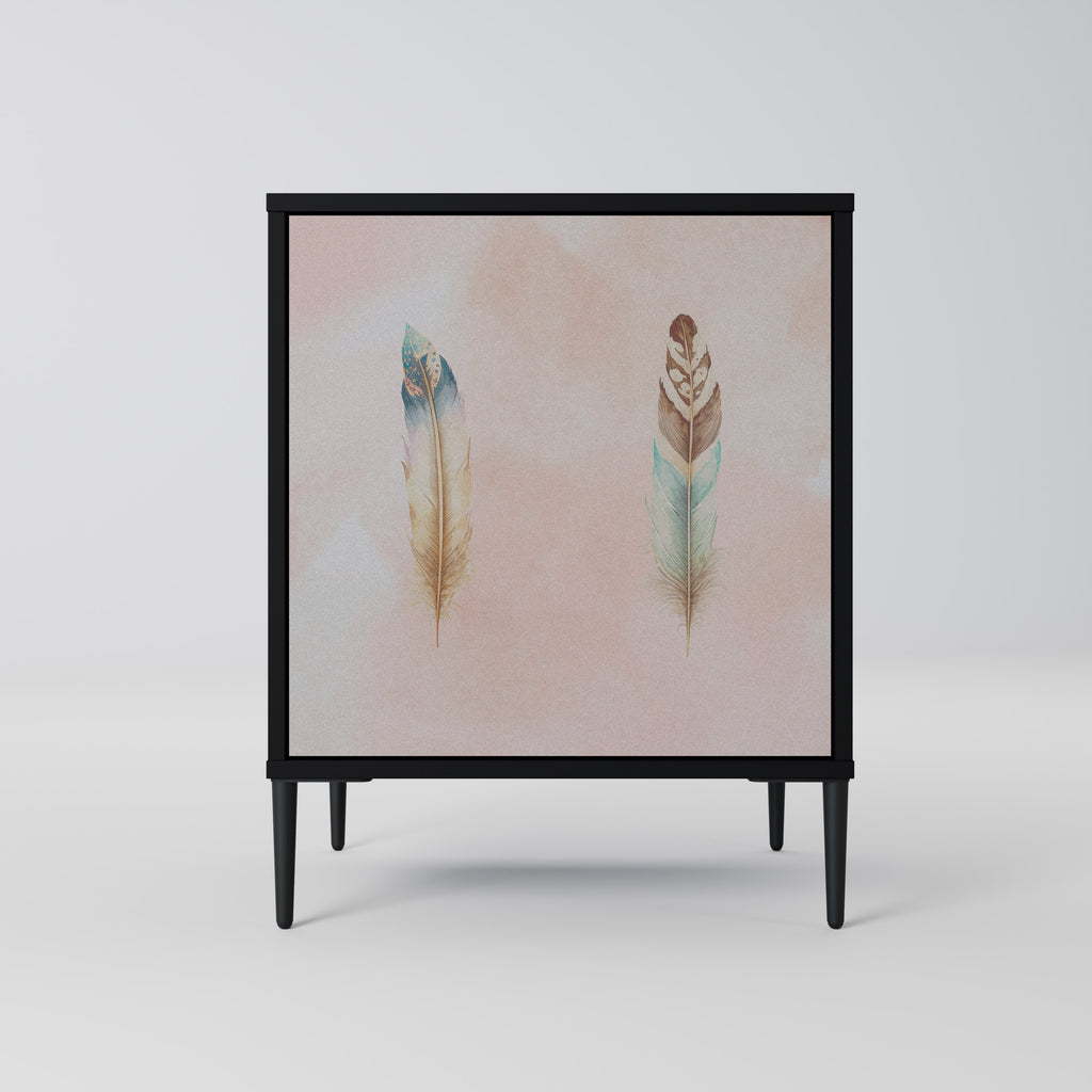 Aparador DELIQUESCE de 1 puerta en acabado negro