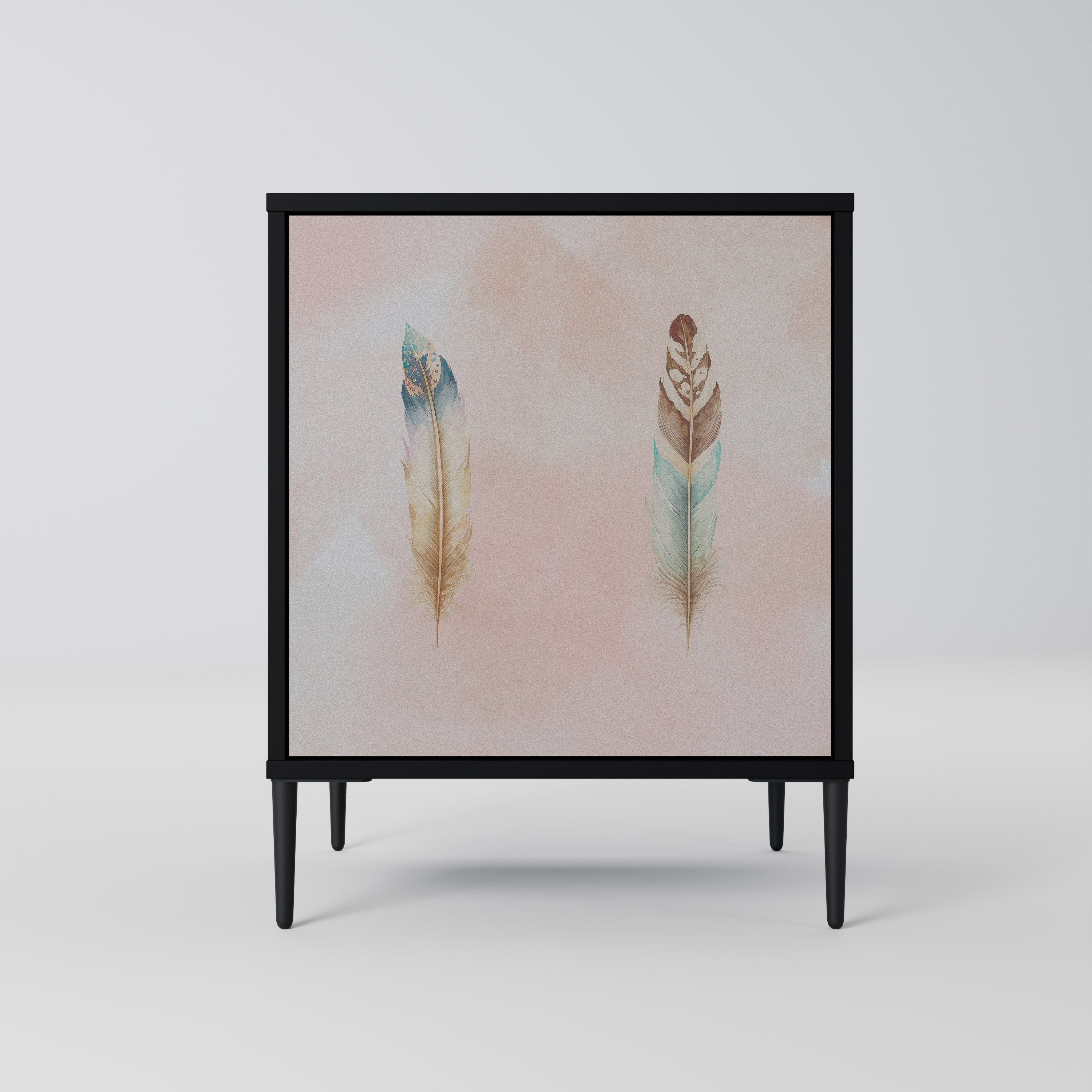 Aparador DELIQUESCE de 1 puerta en acabado negro