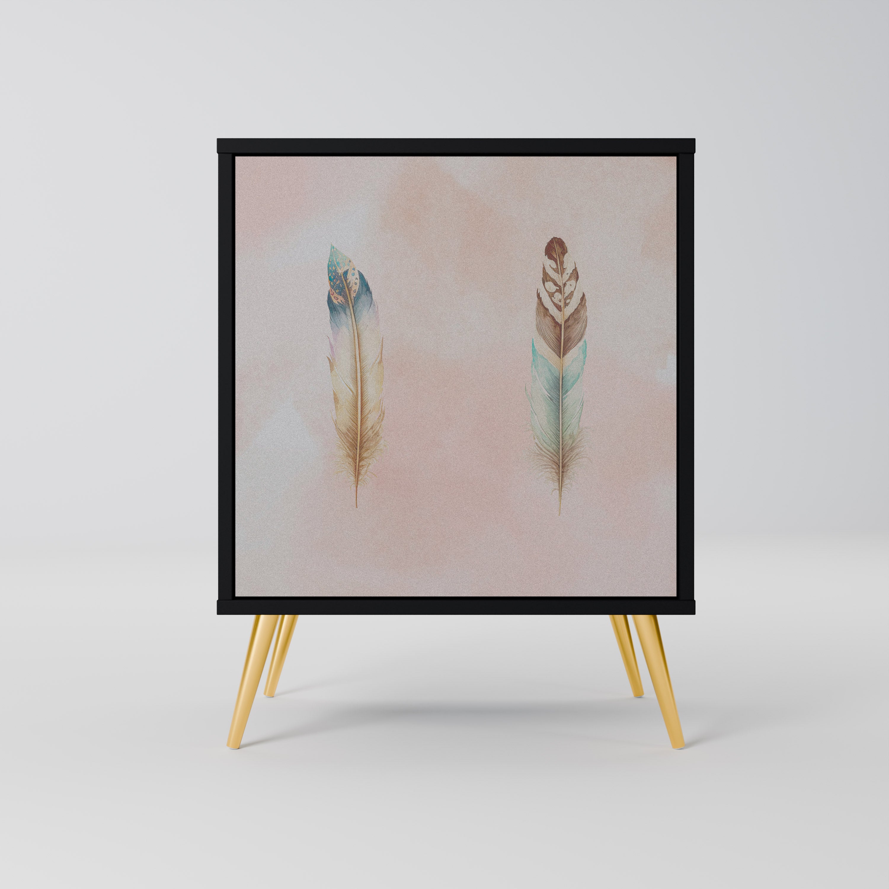 Aparador DELIQUESCE de 1 puerta en acabado negro