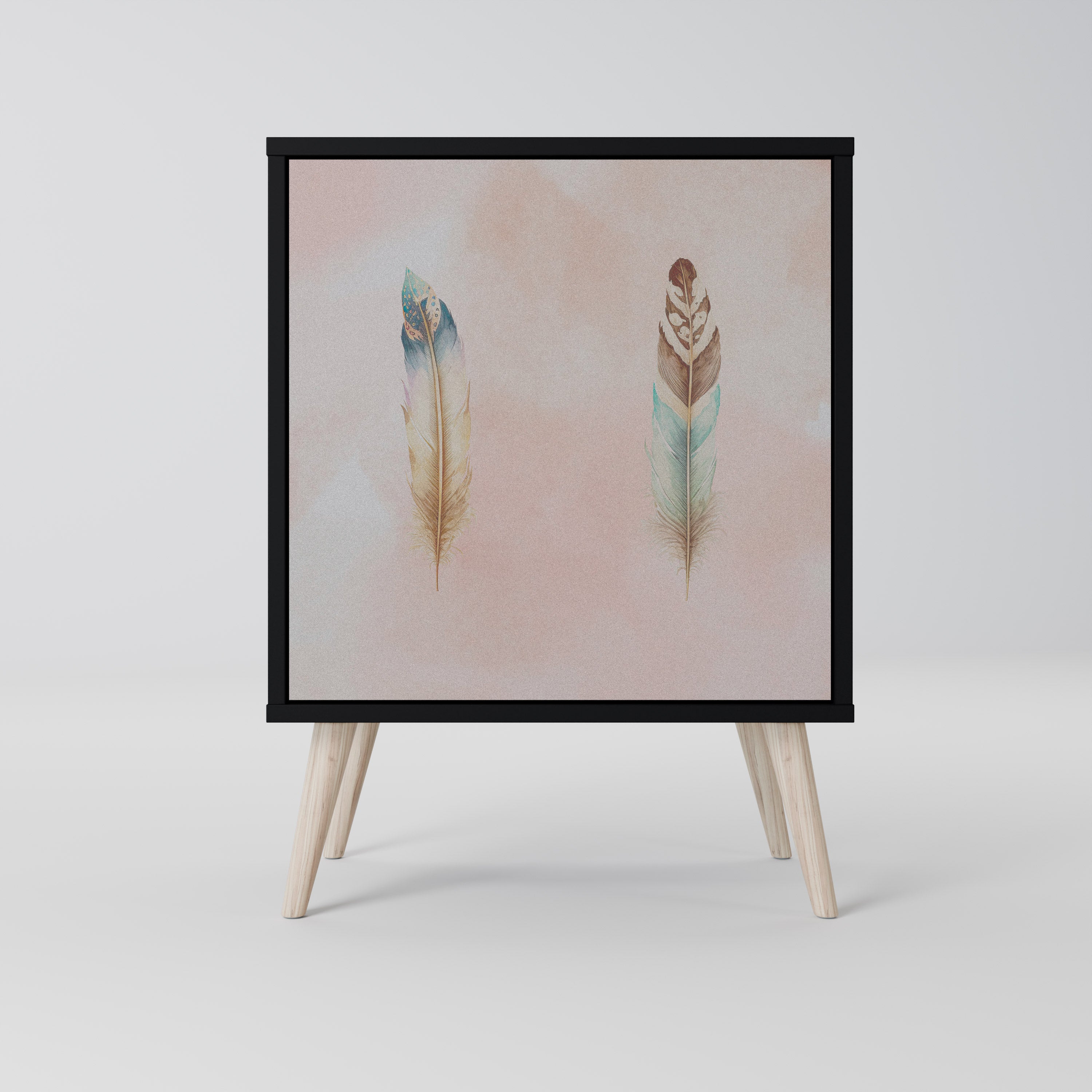 Aparador DELIQUESCE de 1 puerta en acabado negro