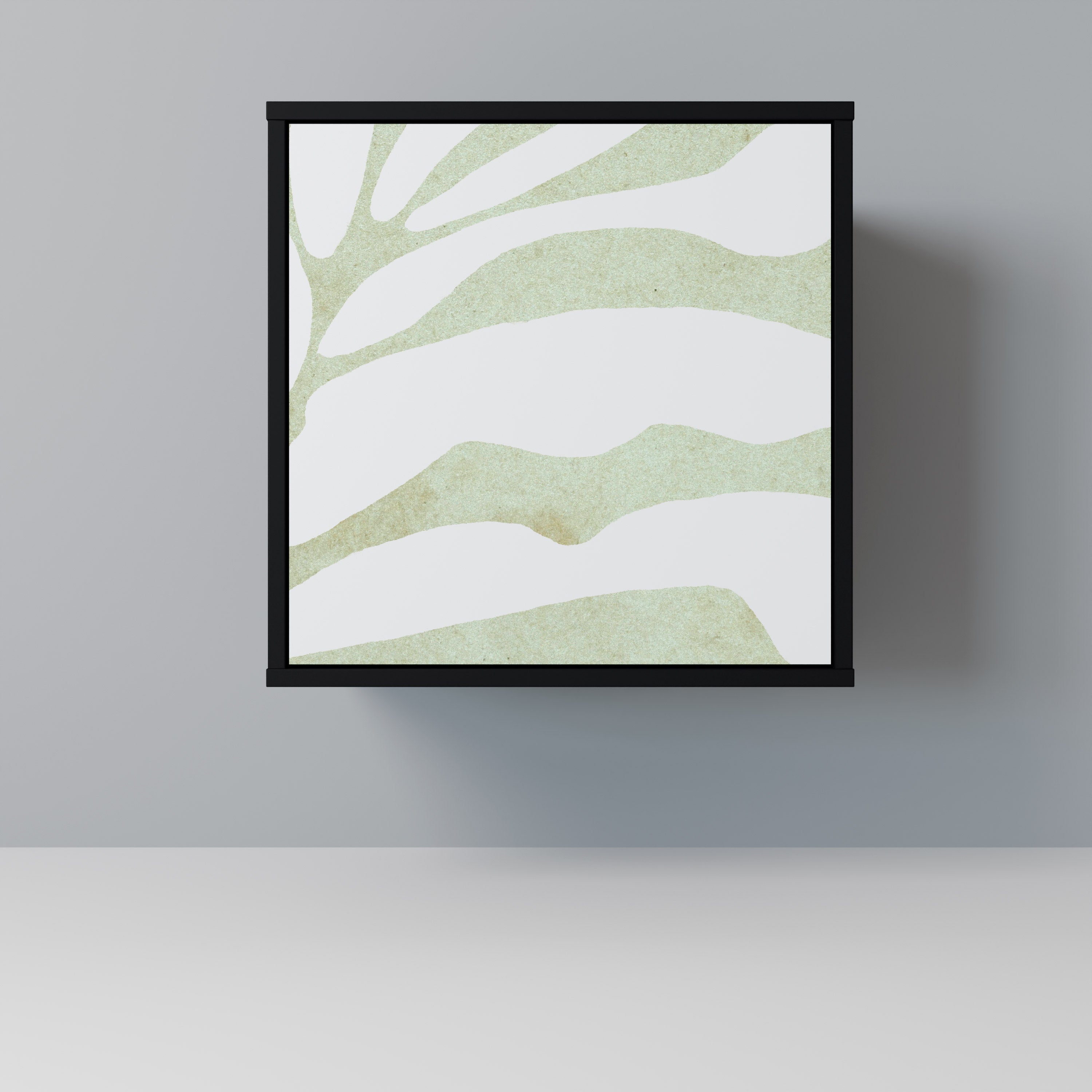 BOTANICAL SPARK 1-Door Sideboard in Black Finish