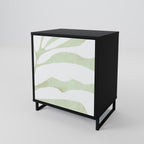 BOTANICAL SPARK 1-Door Sideboard in Black Finish