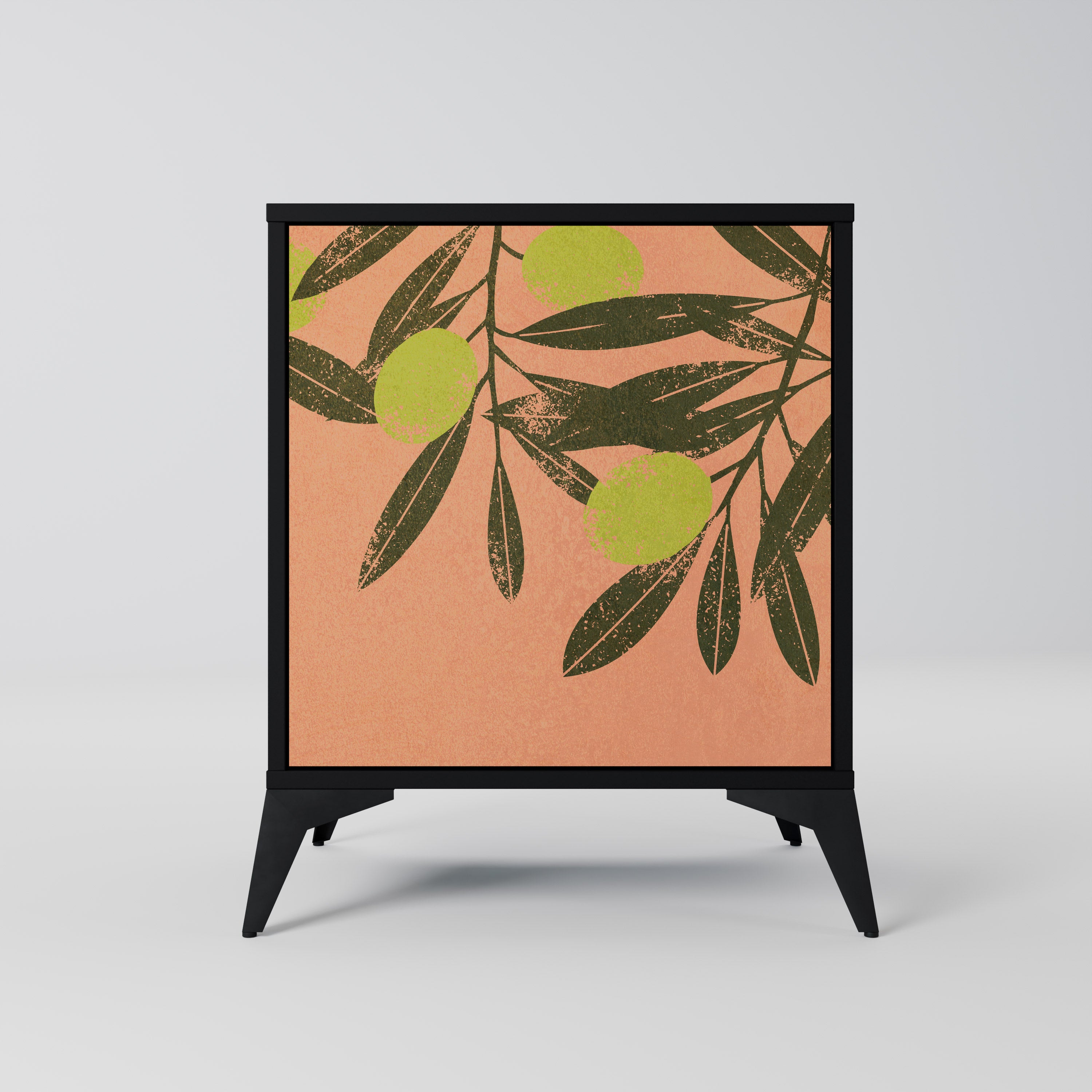 Aparador JUICY OLIVES de 1 puerta en acabado negro