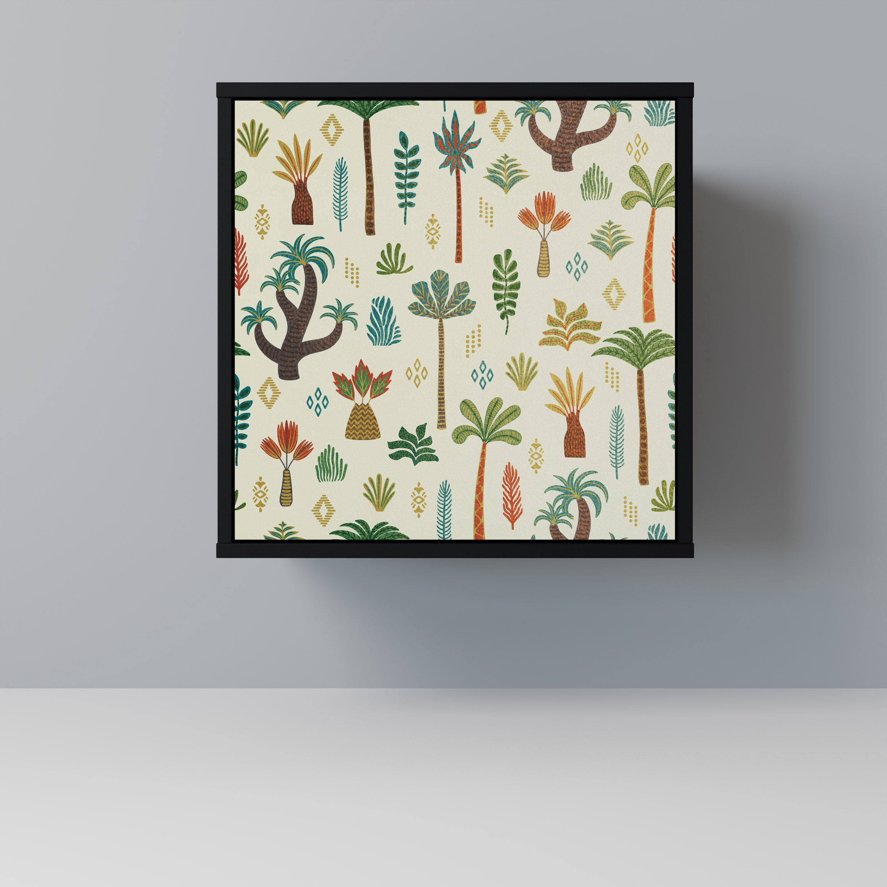 Aparador PALM SPRING de 1 puerta en acabado negro