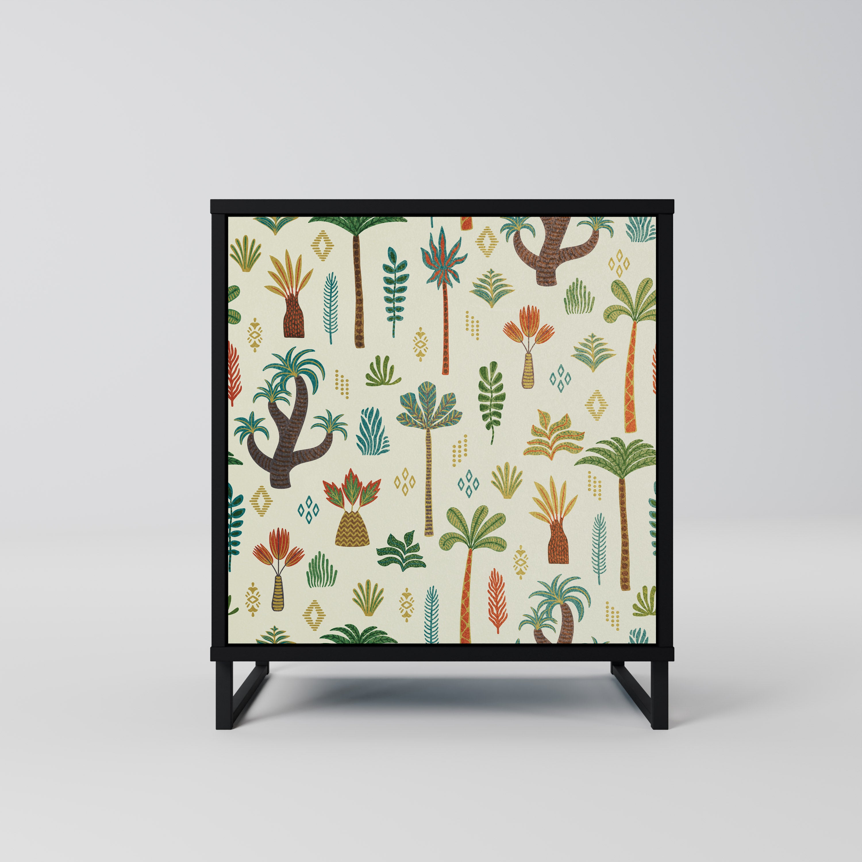 Aparador PALM SPRING de 1 puerta en acabado negro