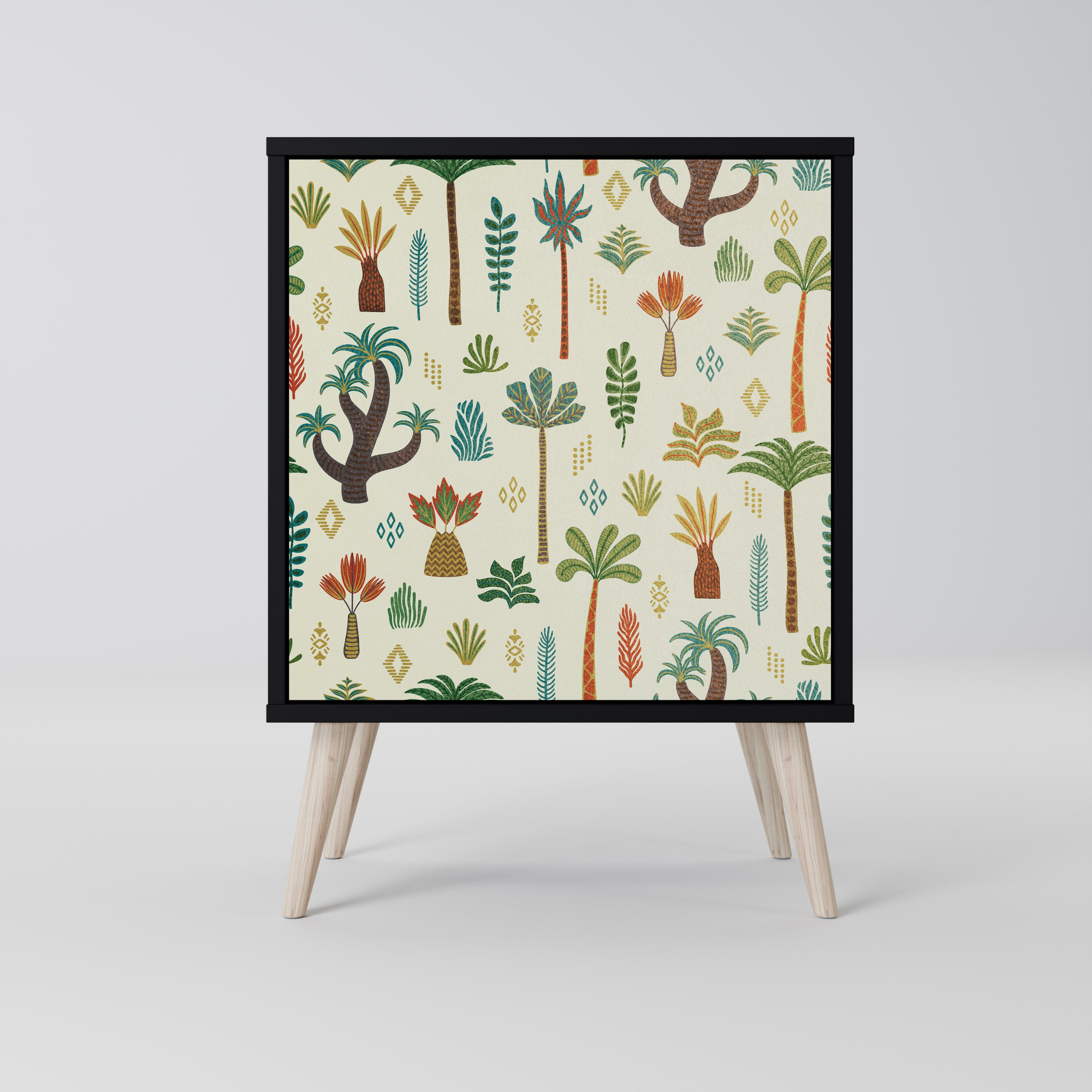 Aparador PALM SPRING de 1 puerta en acabado negro