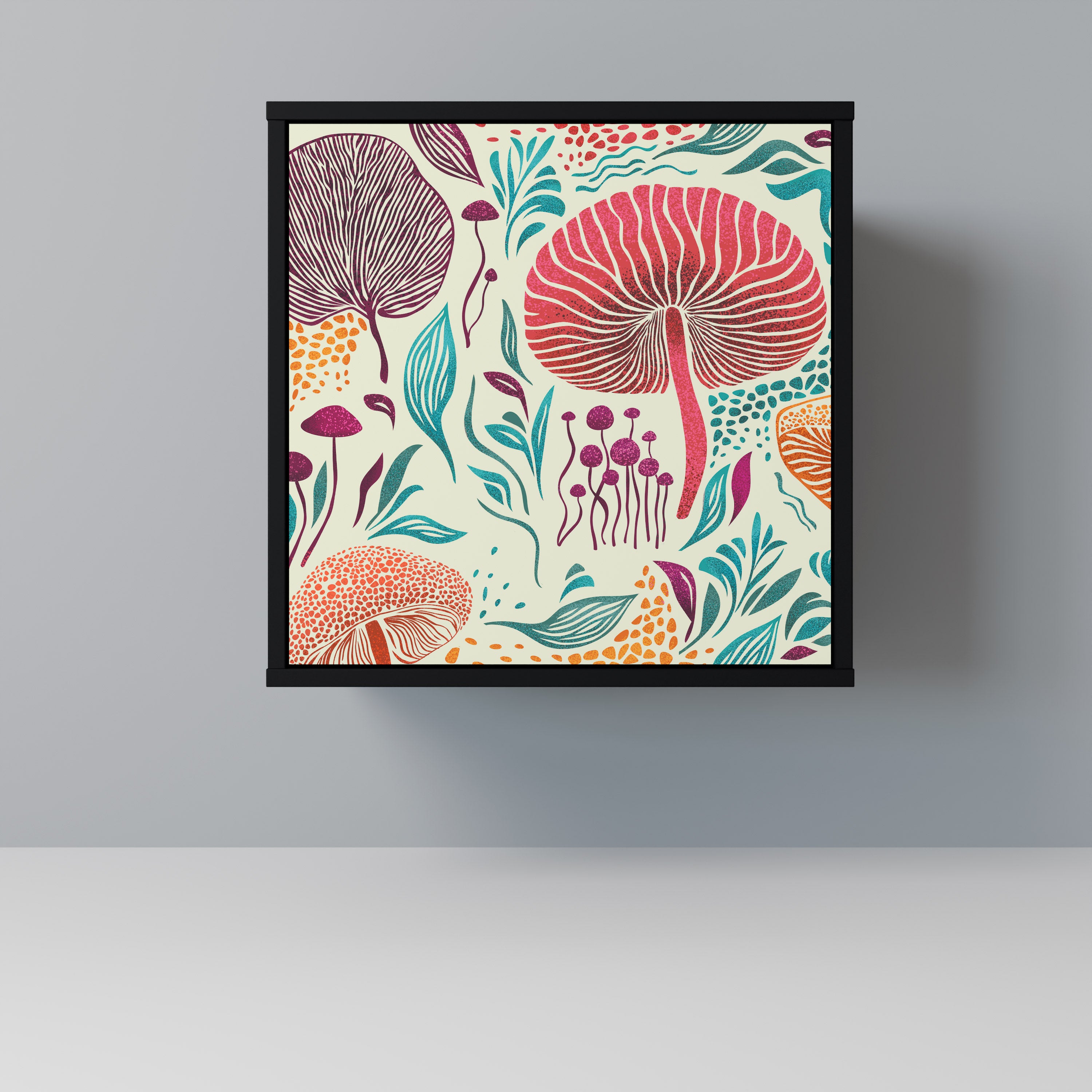 Aparador FUNGUS FANTASY de 1 puerta en acabado negro